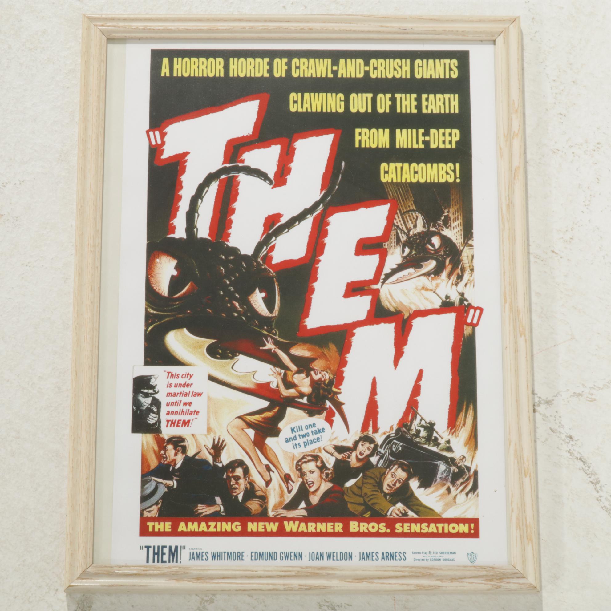 Reproduction Horror, Sci-Fi and Film Noir Framed Movie Posters