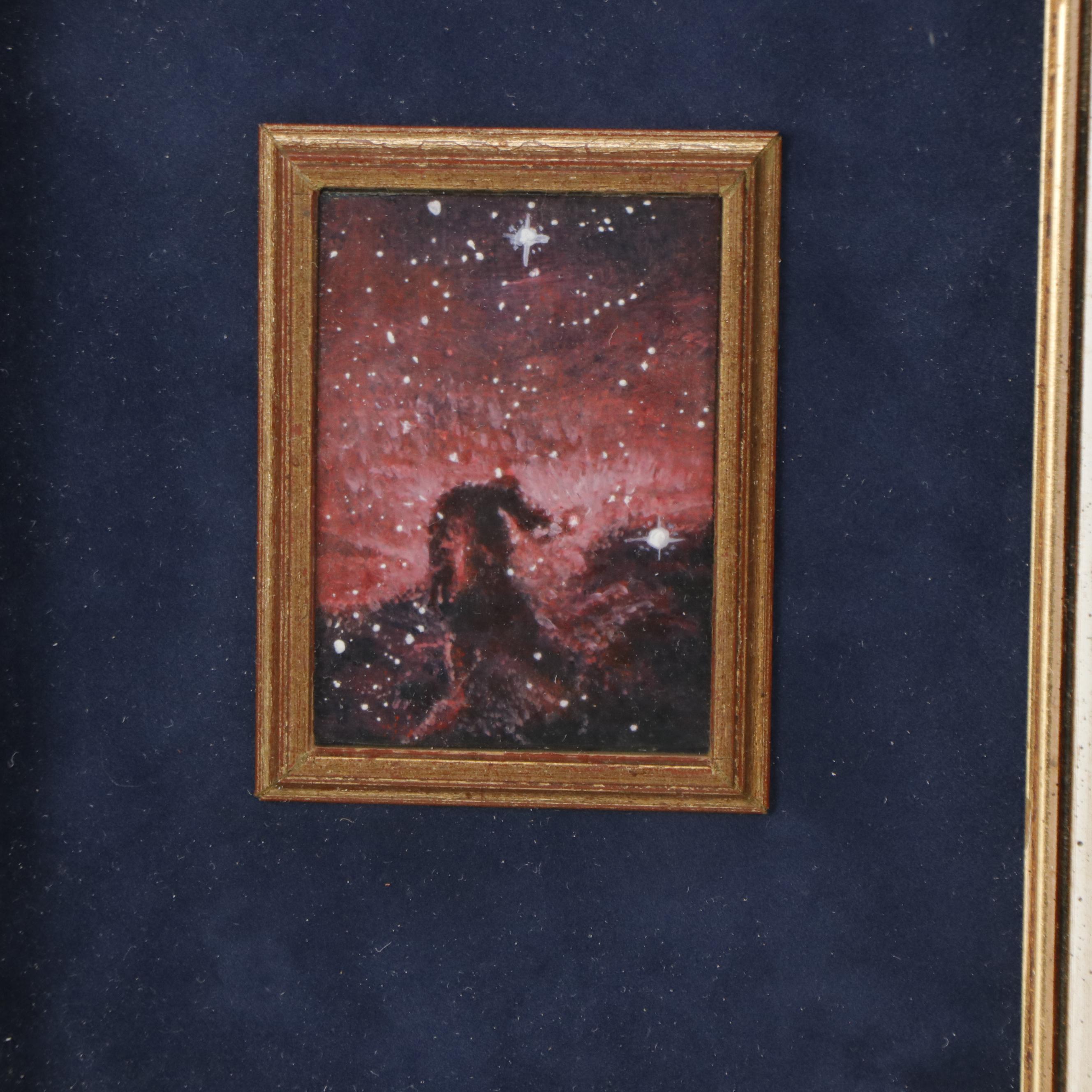 David C. Greene Small-Scale Oil Paintings of Insects and Nebula