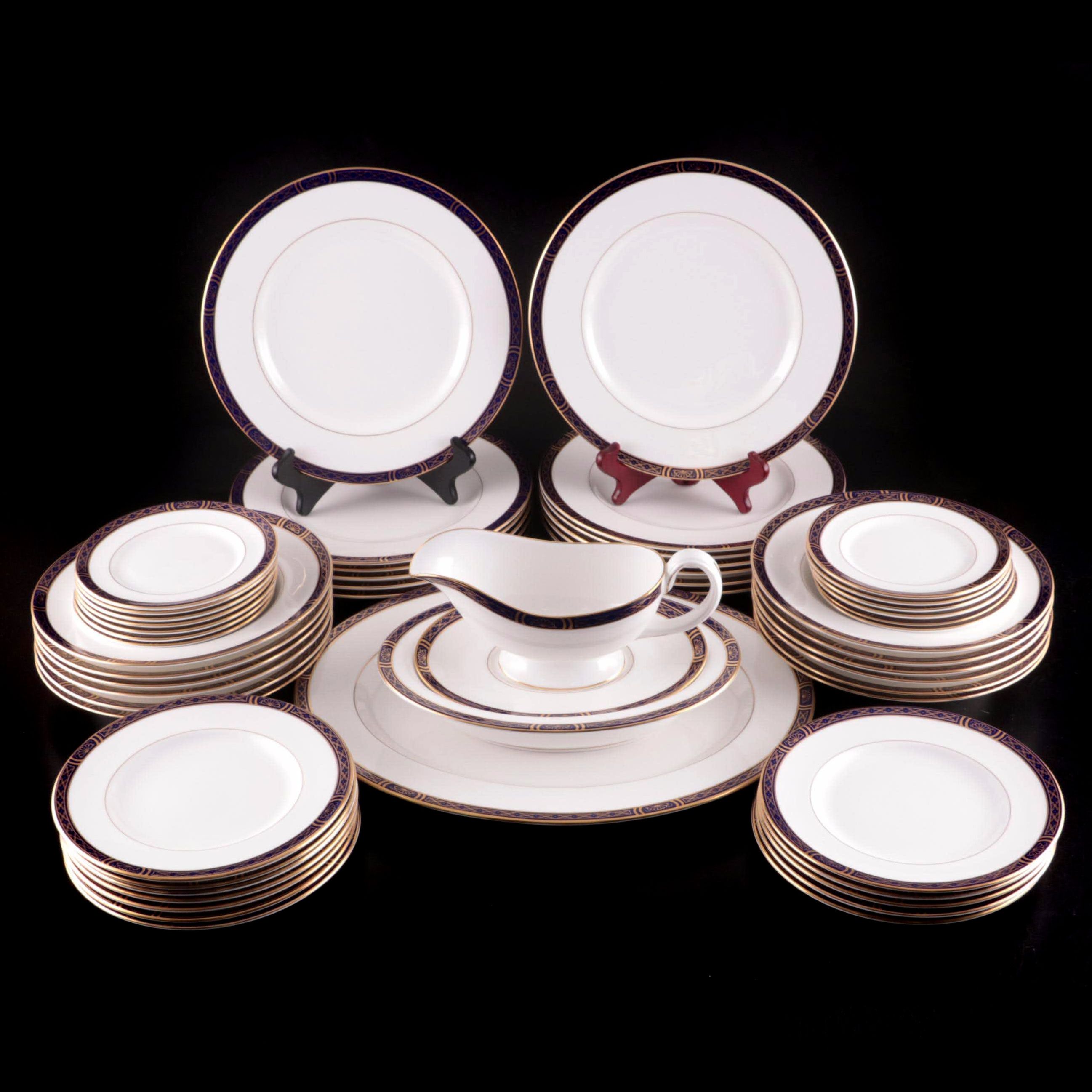 Royal Worcester "Mountbatter Cobalt Blue" Bone China Dinnerware