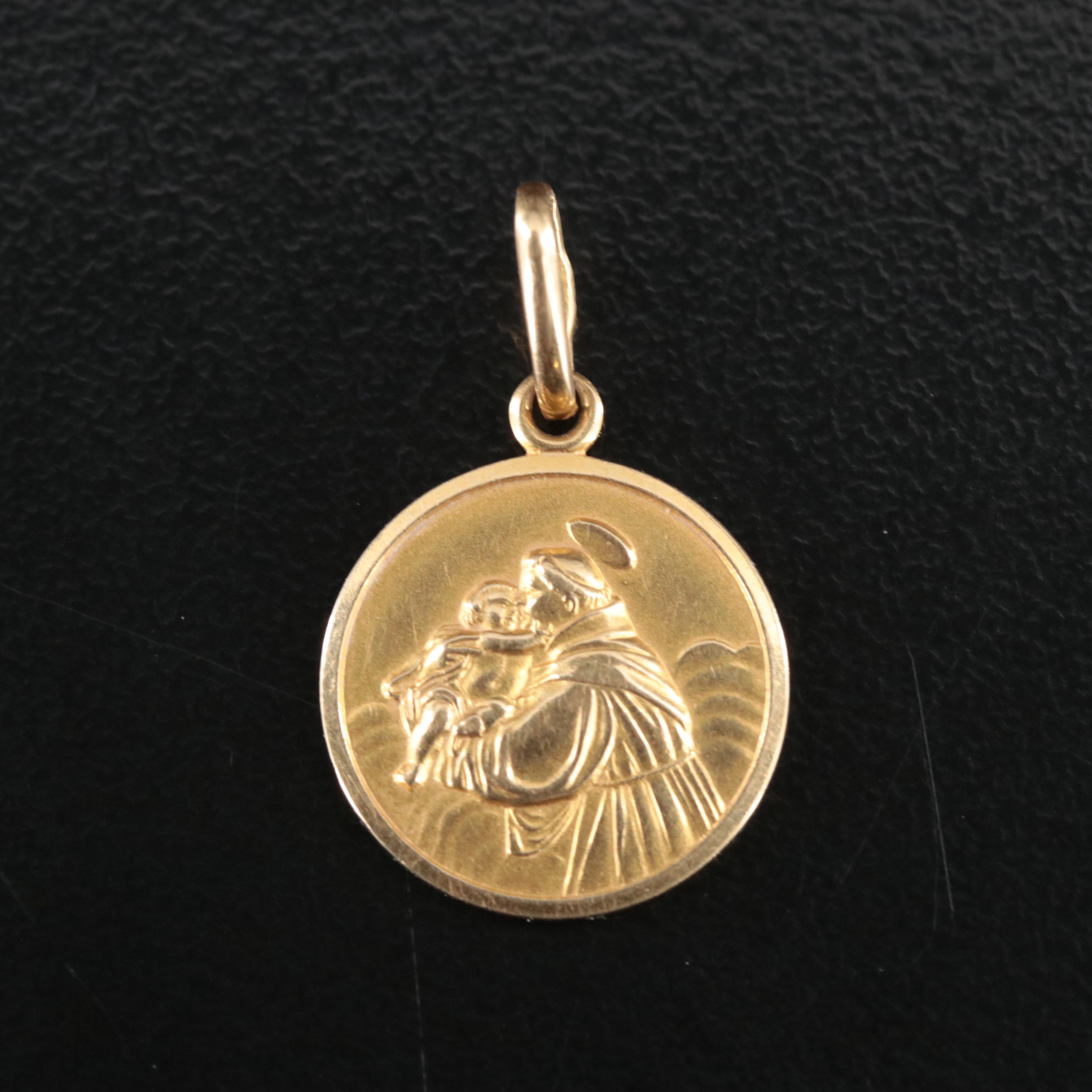 18K Saint Anthony Pendant