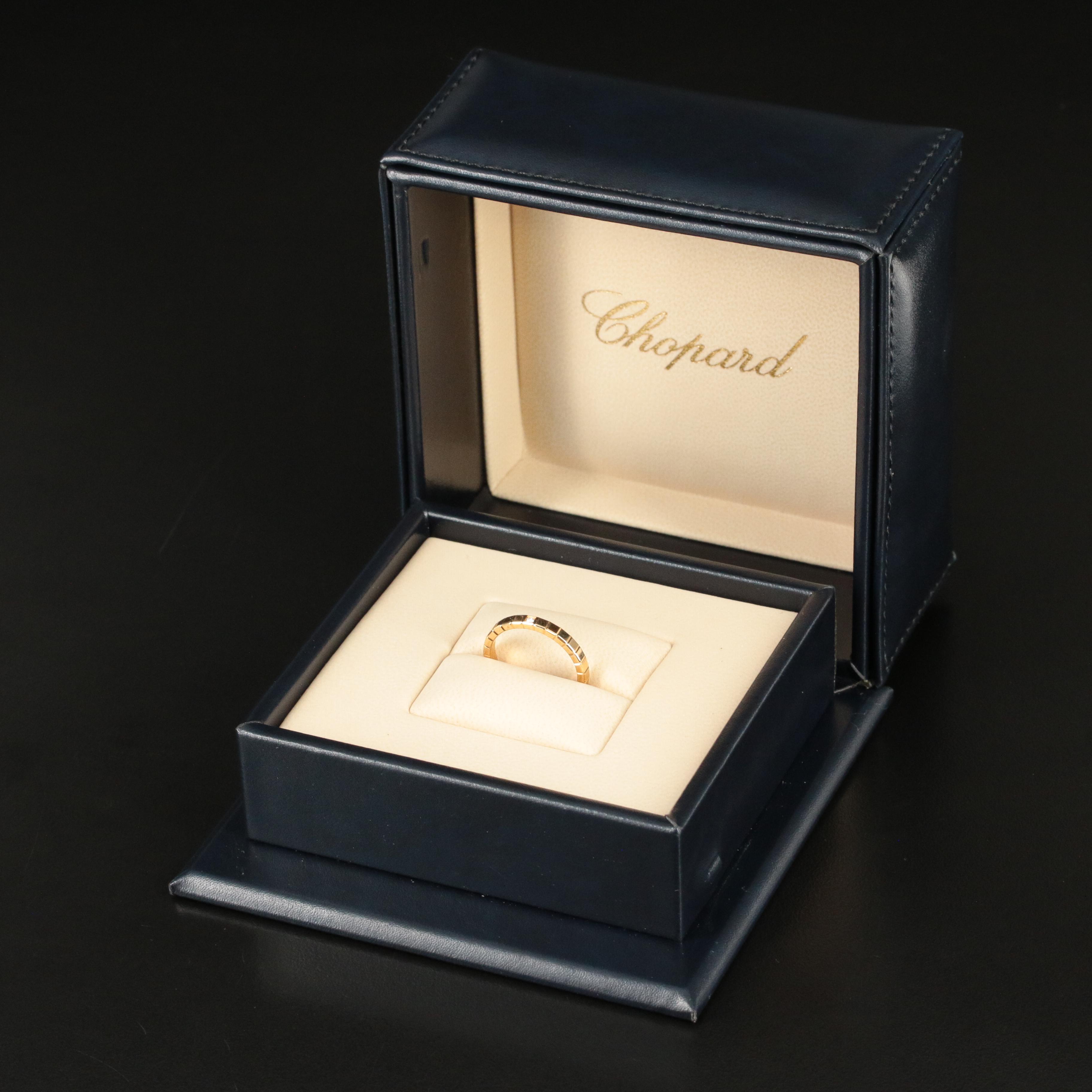 Chopard 'Ice Cube' 18K Band Ring with Diamond Accent