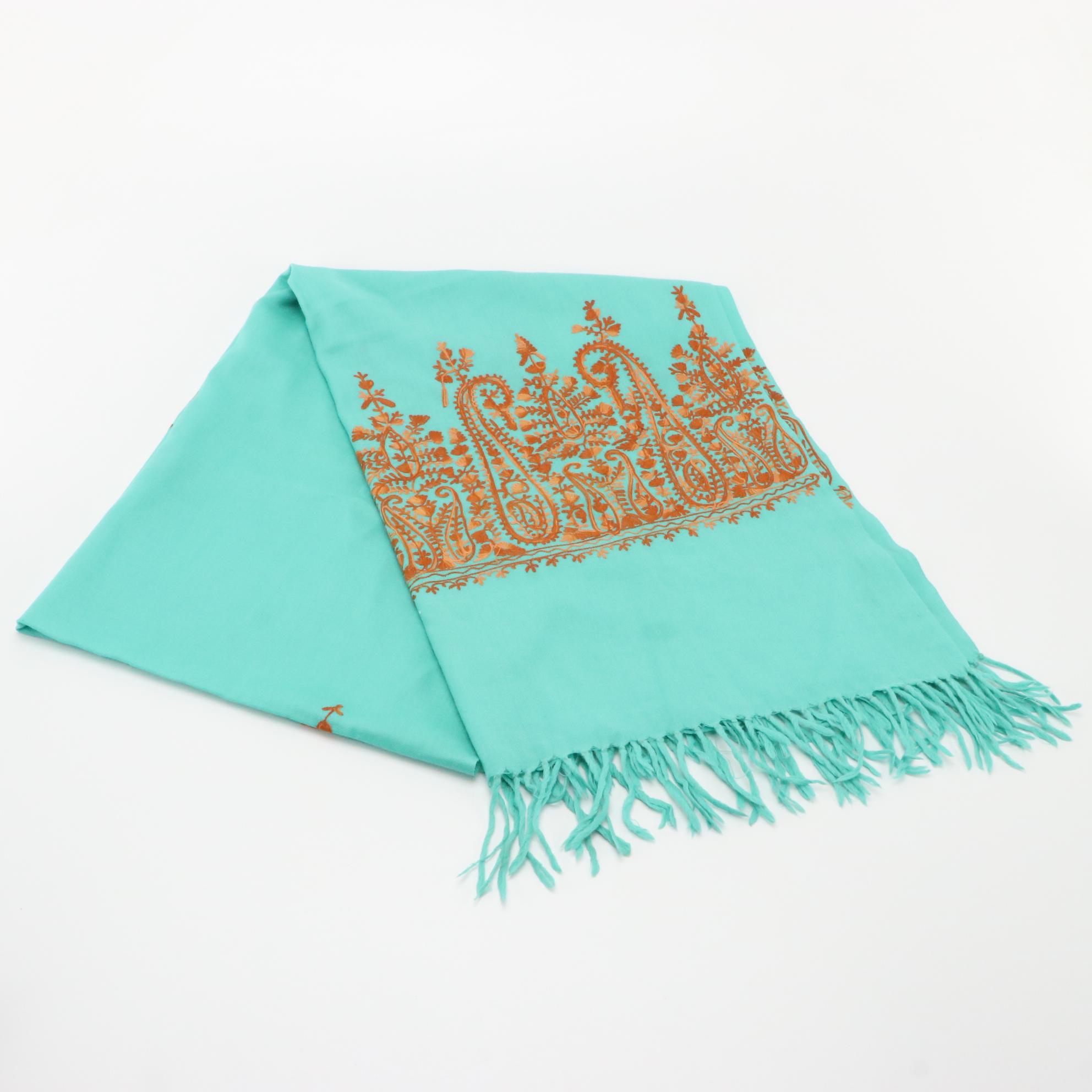 Pashmina Cashmere/Silk and Other Fringe Shawls Including Embroidery