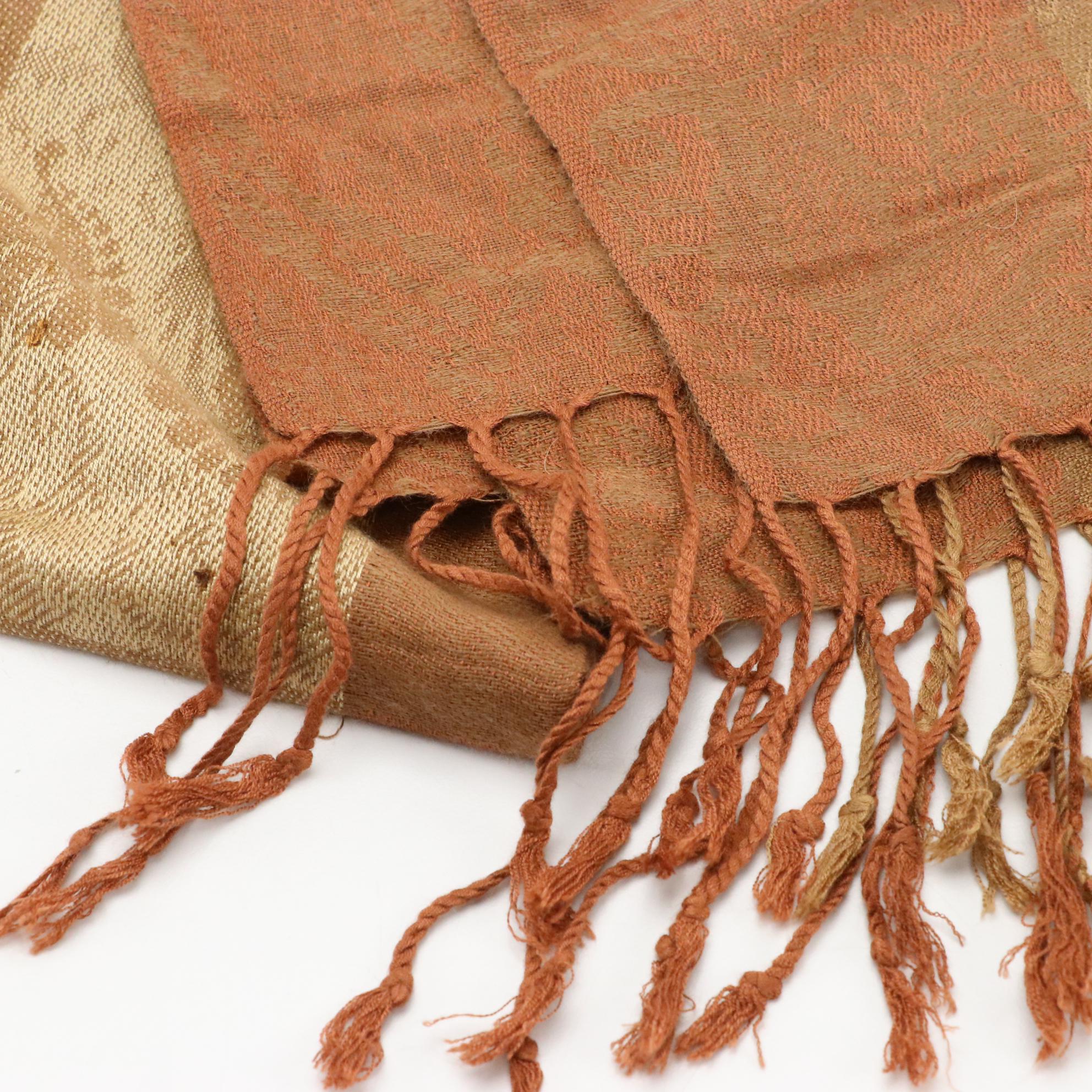 Pashmina Cashmere/Silk and Other Fringe Shawls Including Embroidery