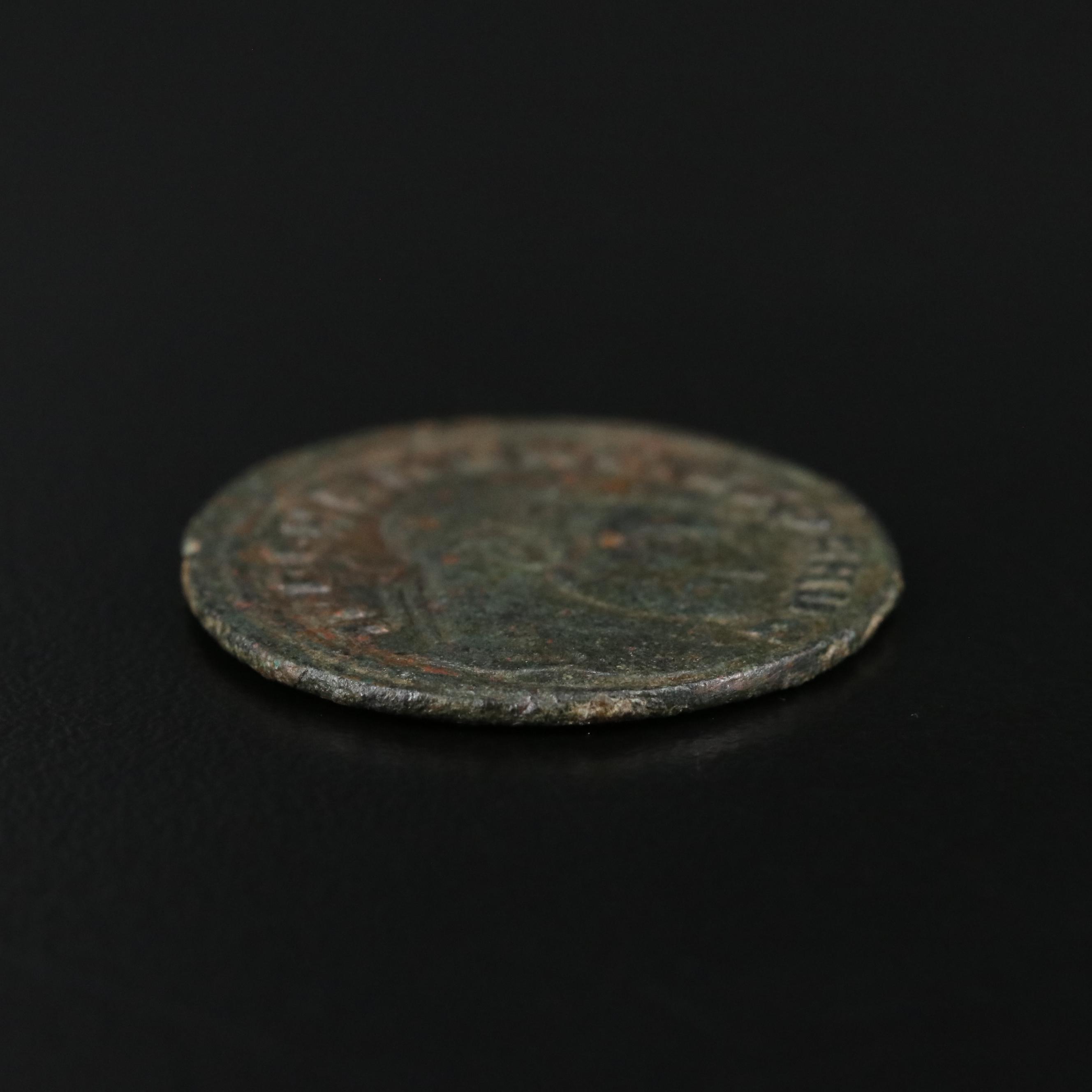 Ancient Roman Imperial Follis Coin of Maxentius, ca. 312 A.D.