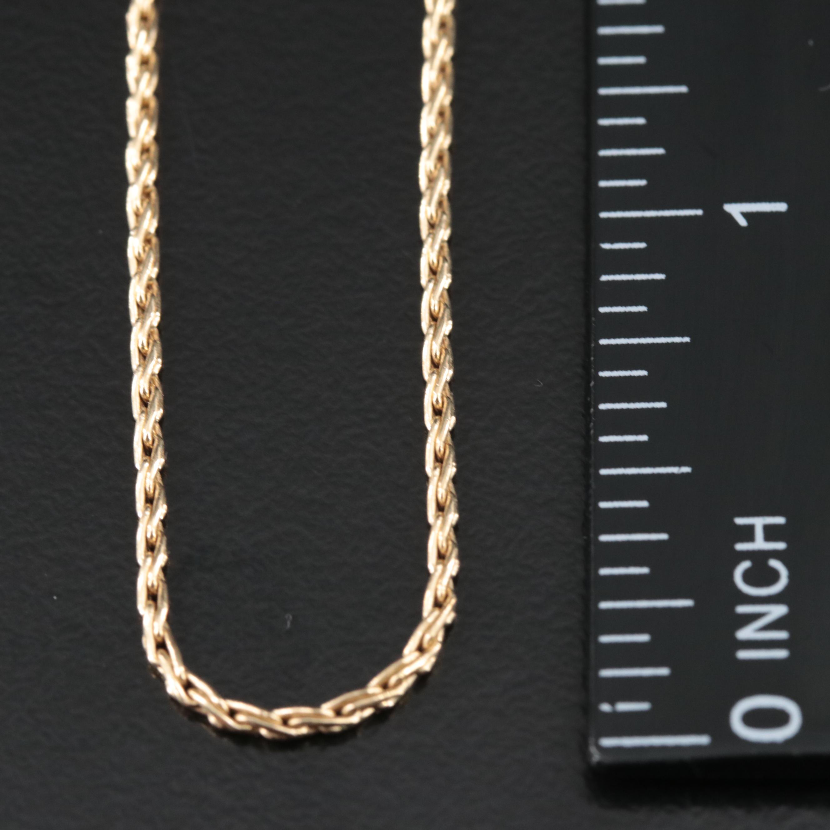 14K Braided Chain Necklace