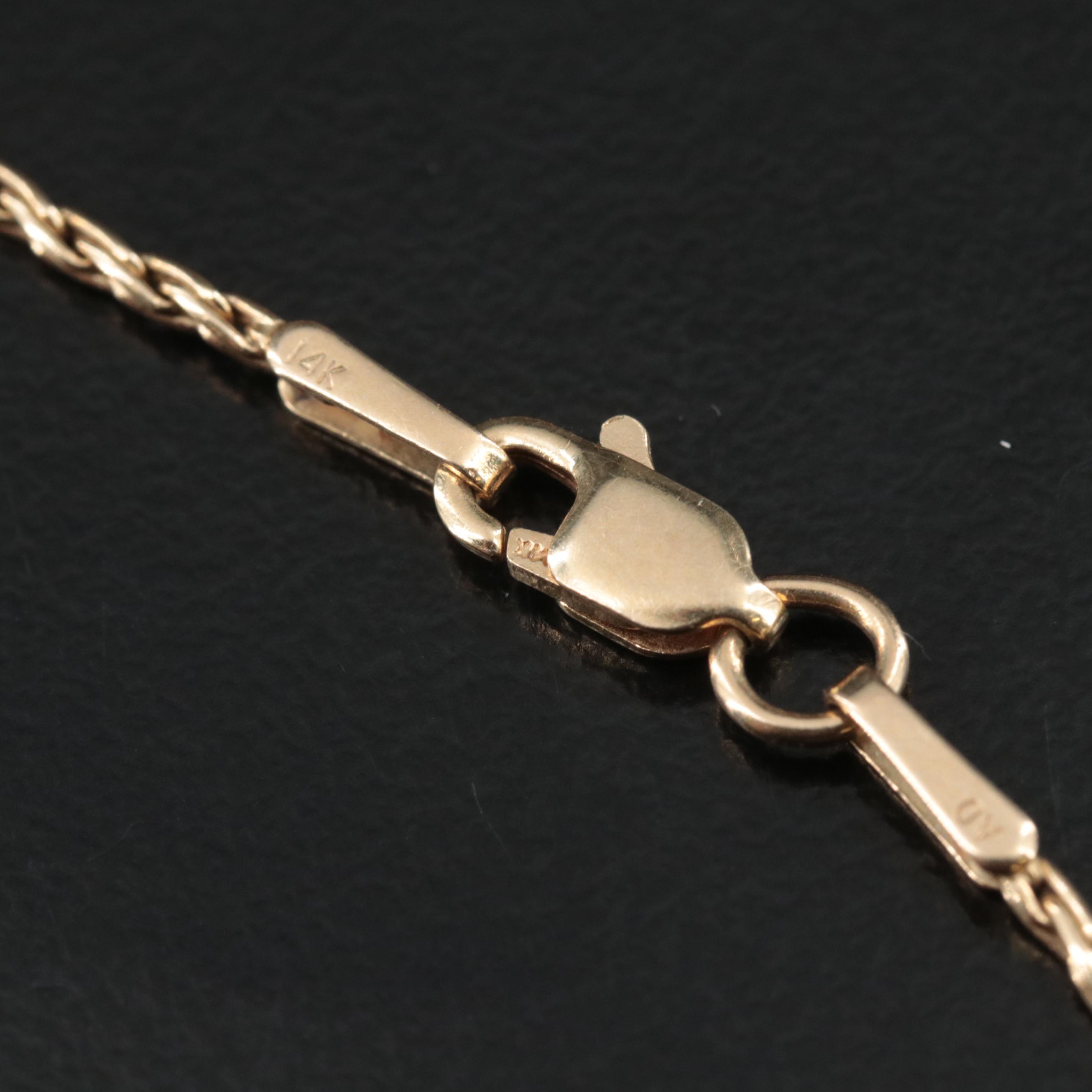 14K Braided Chain Necklace