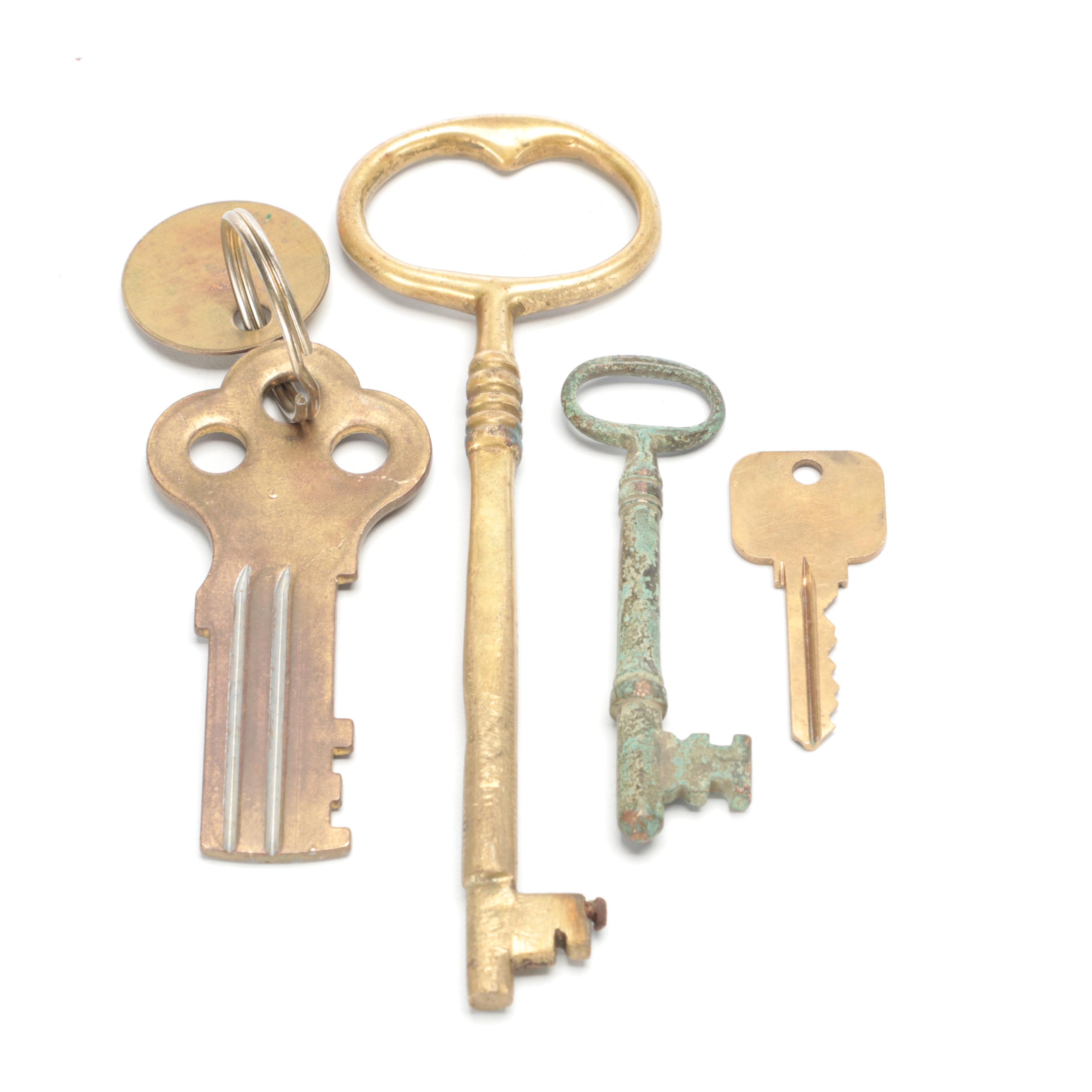 Skeleton Key, Golden Gate National Park Key and Other Brass Keys