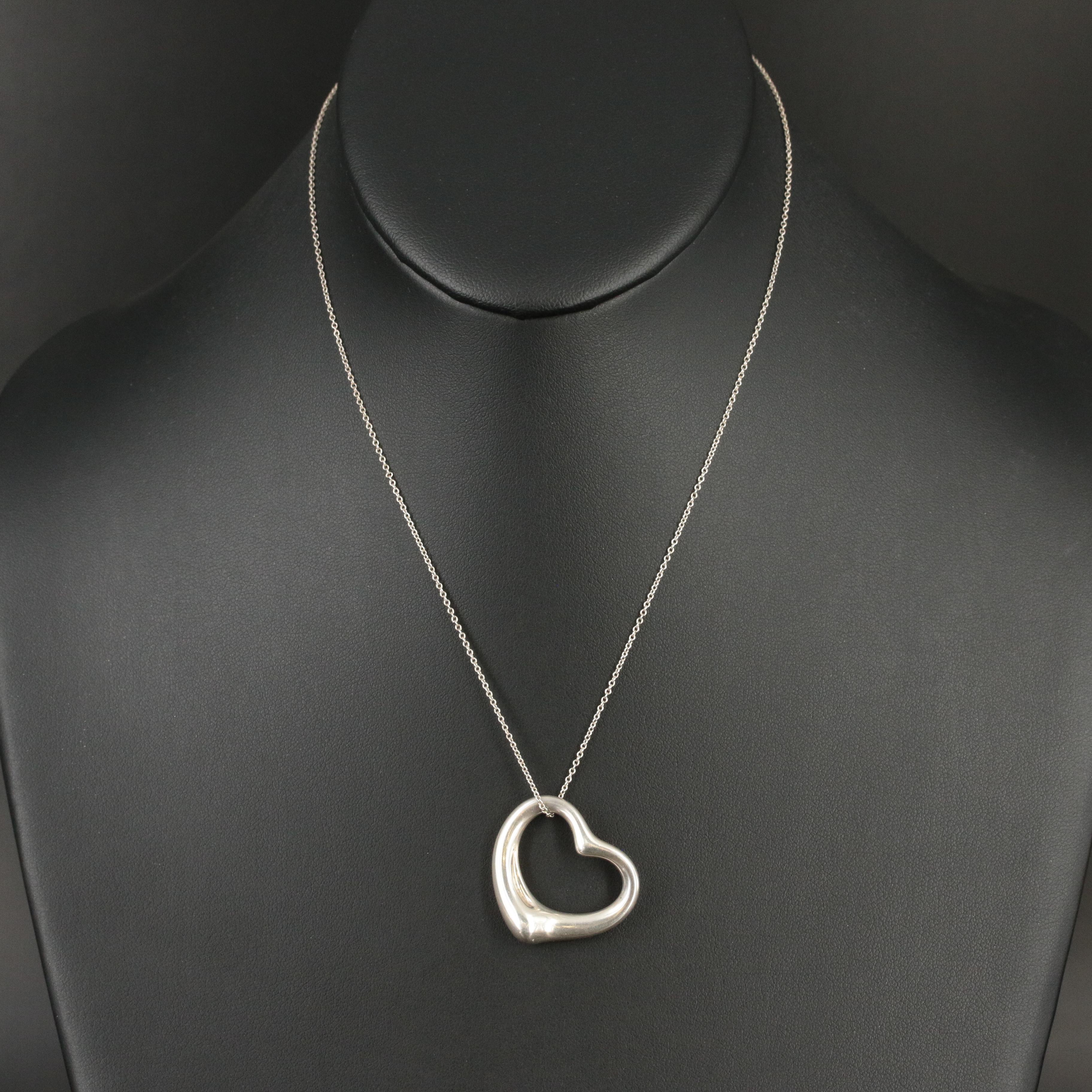 Tiffany & Co. Sterling "Open Heart" Necklace and Ring