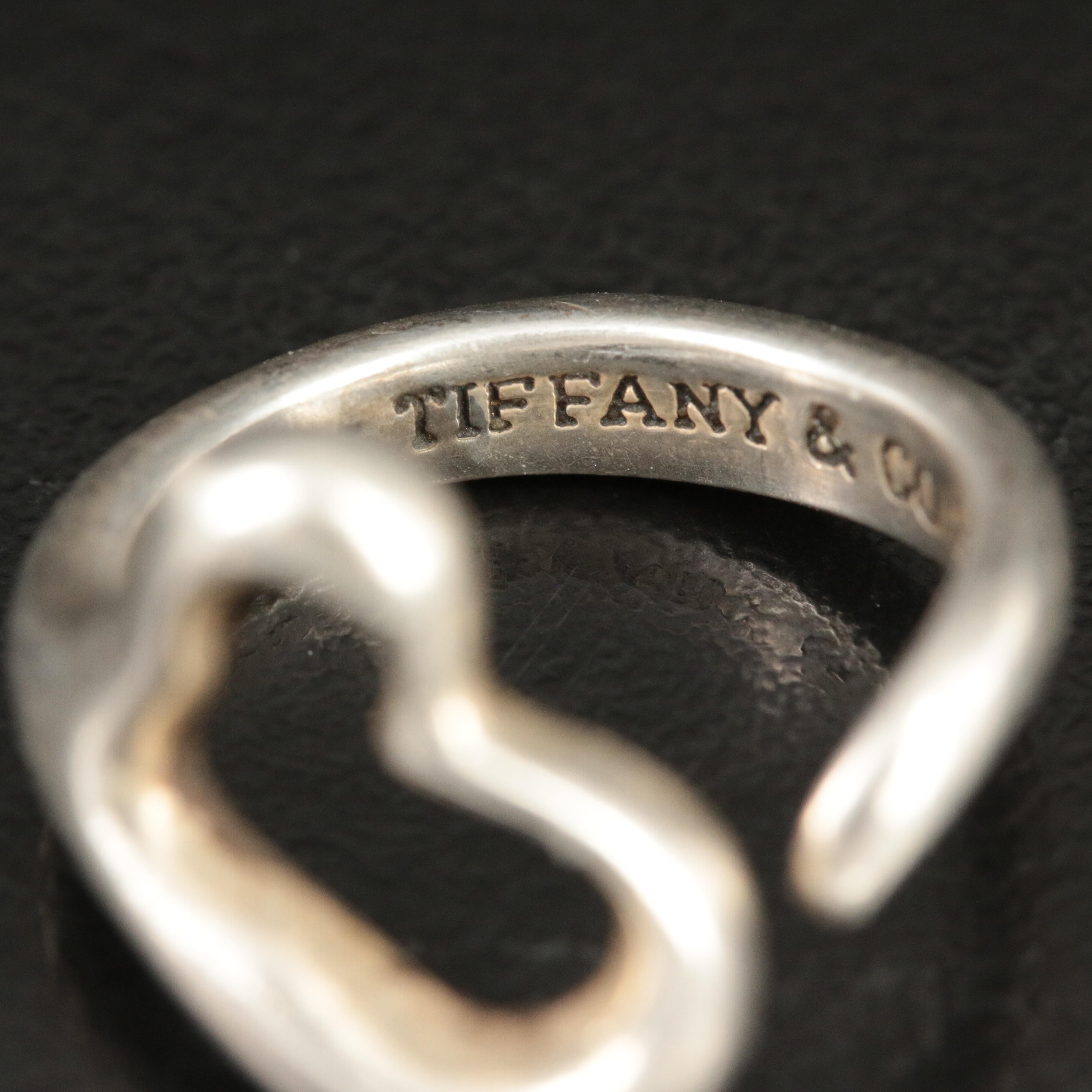 Tiffany & Co. Sterling "Open Heart" Necklace and Ring