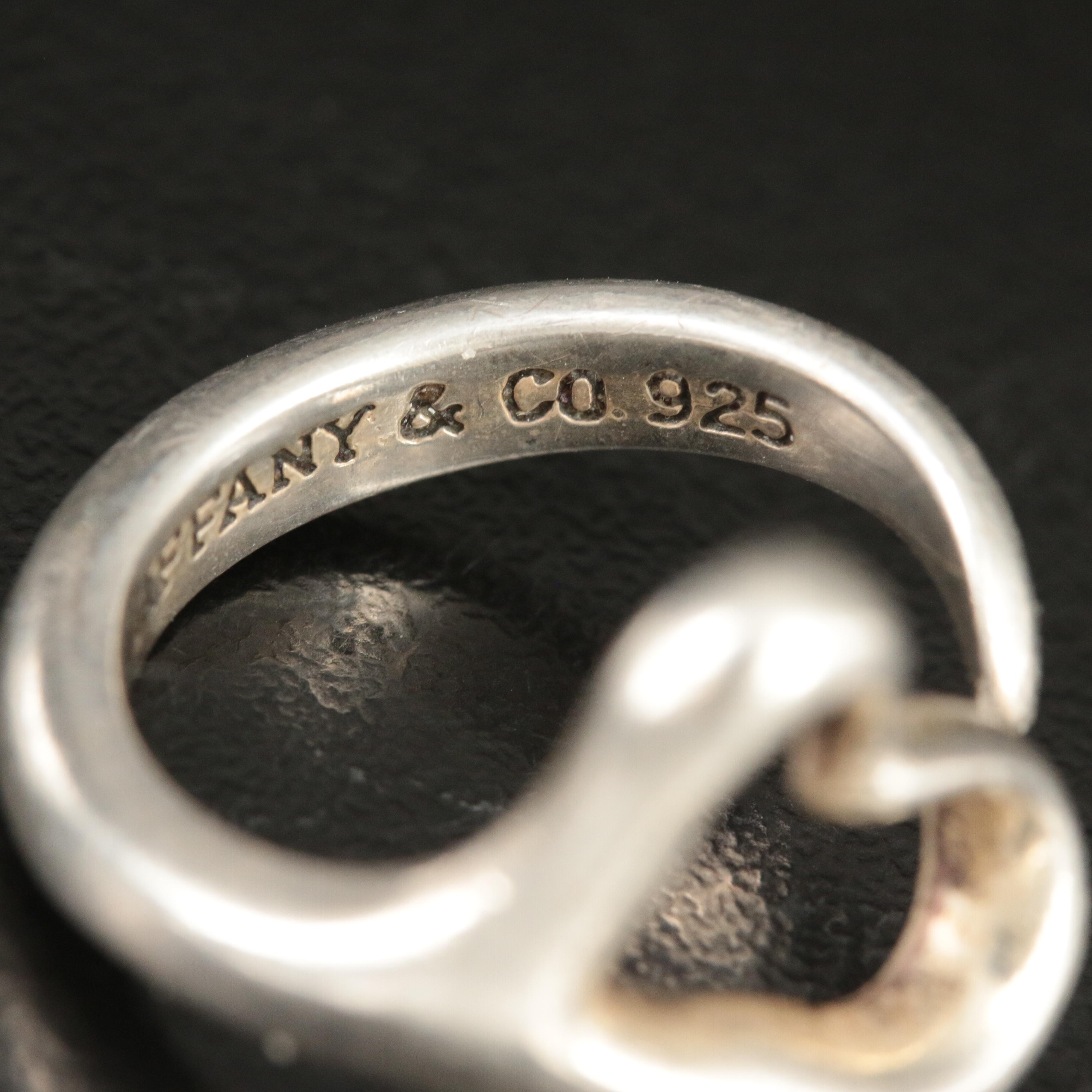 Tiffany & Co. Sterling "Open Heart" Necklace and Ring