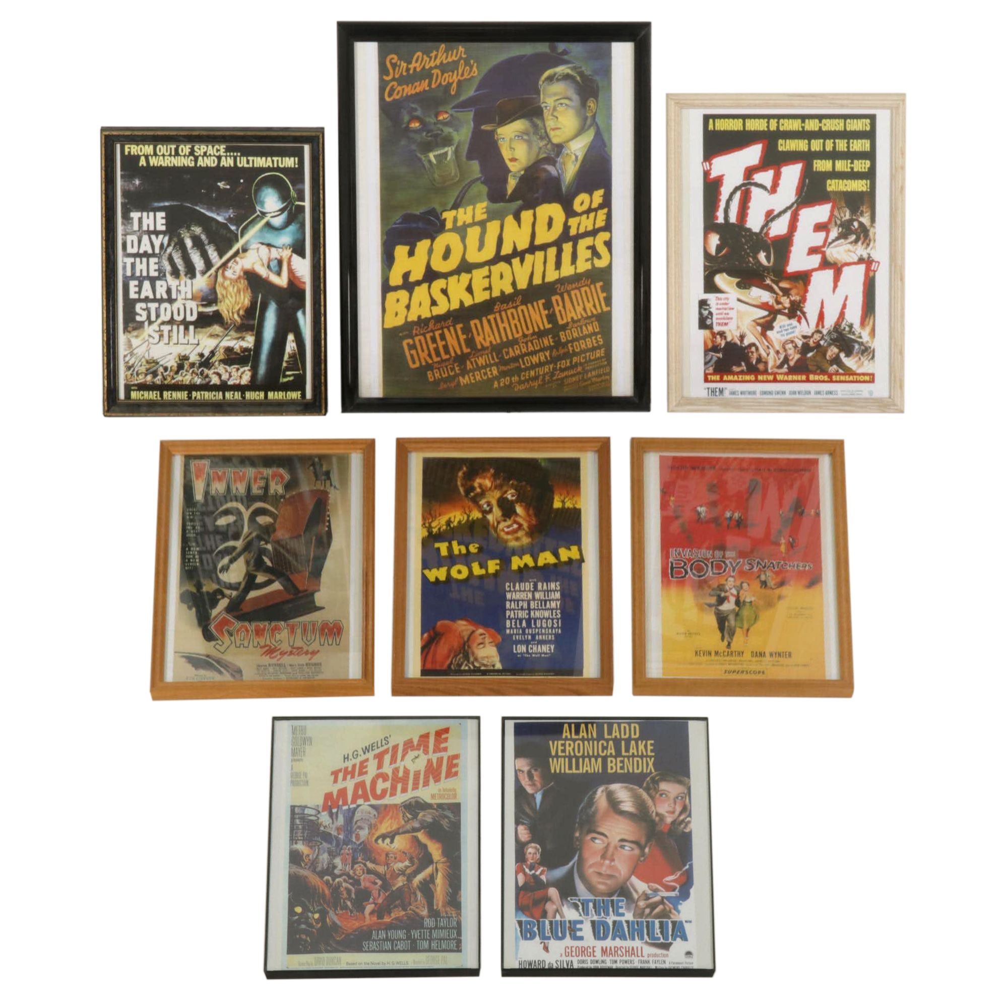 Reproduction Horror, Sci-Fi and Film Noir Framed Movie Posters