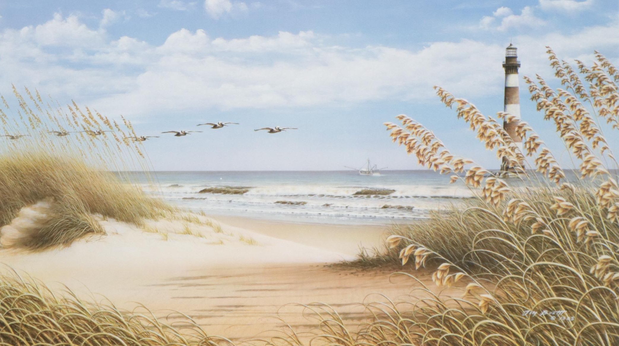 Offset Lithograph After Jim Booth "Evening Tide"