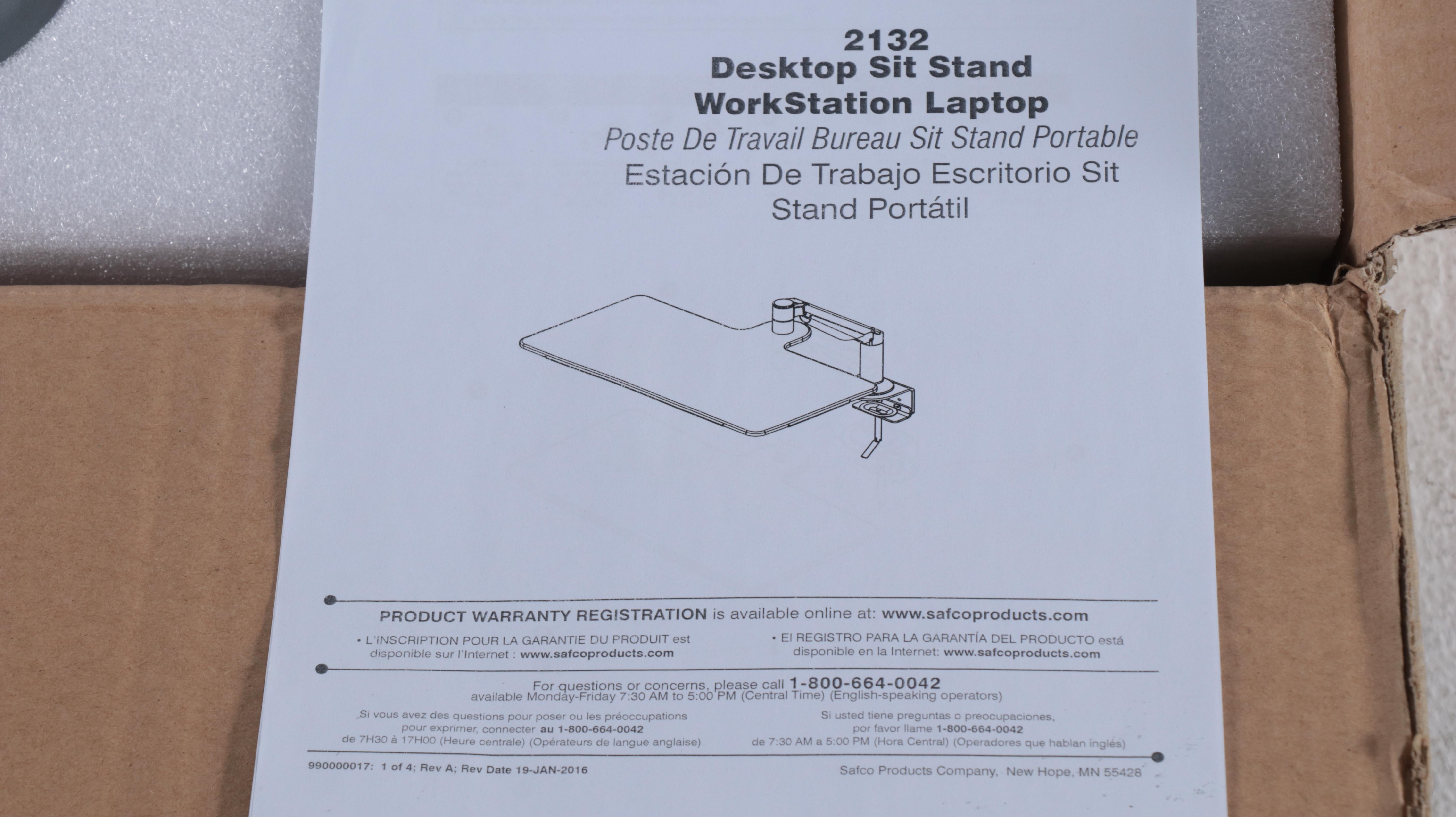 Mayline / Safco Connect Laptop C Table and Desktop Sit Stand WorkStation