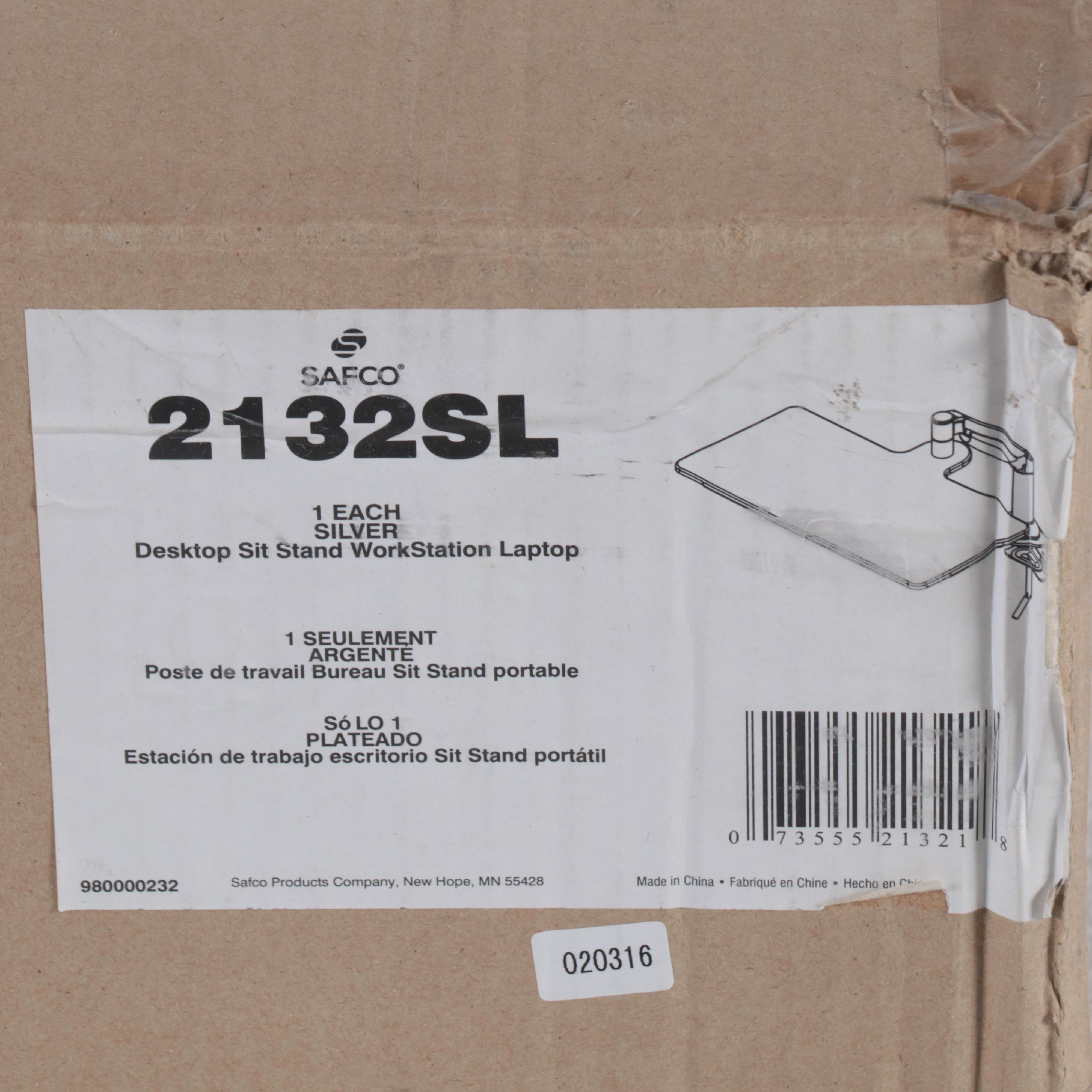 Mayline / Safco Connect Laptop C Table and Desktop Sit Stand WorkStation