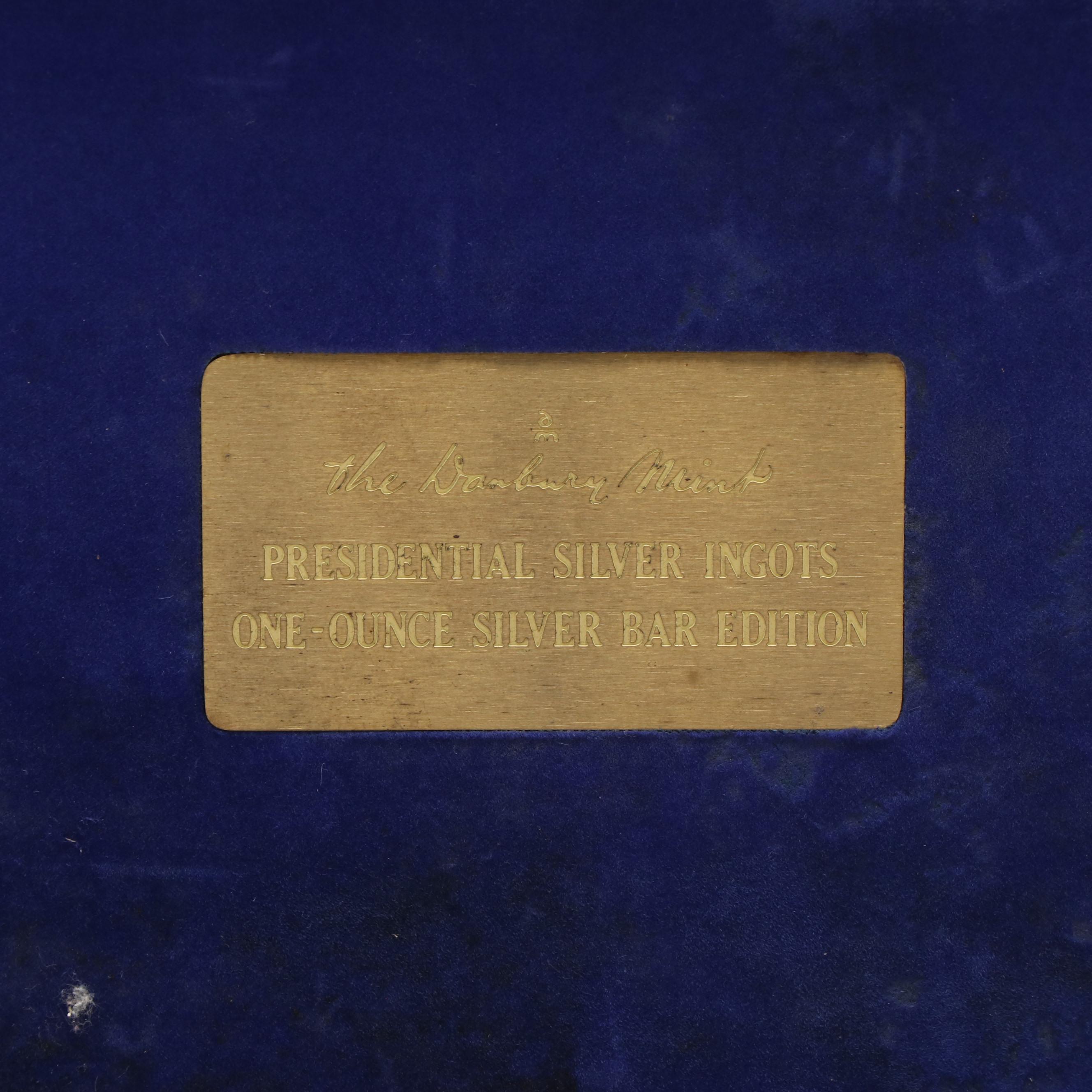 Collection of Thirty-Eight .925 Silver Bars With U.S. Presidents