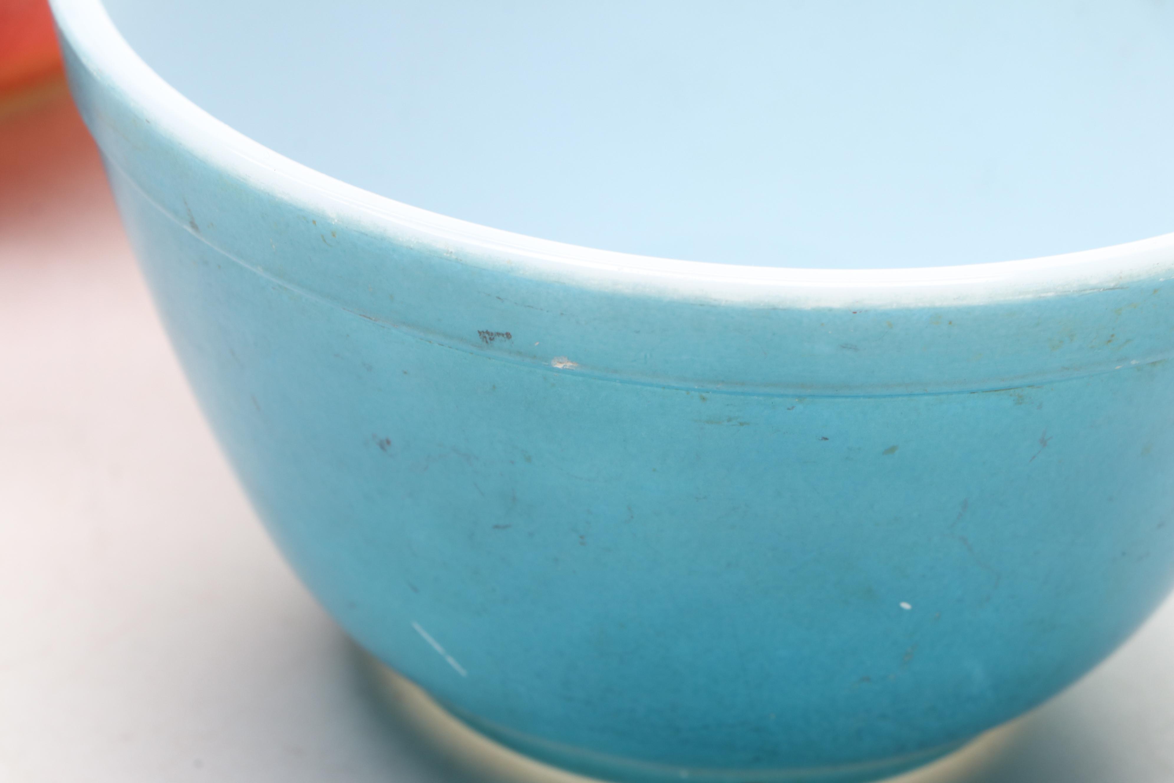 Pyrex "Primary" Glass Mixing Bowls, Mid-20th Century