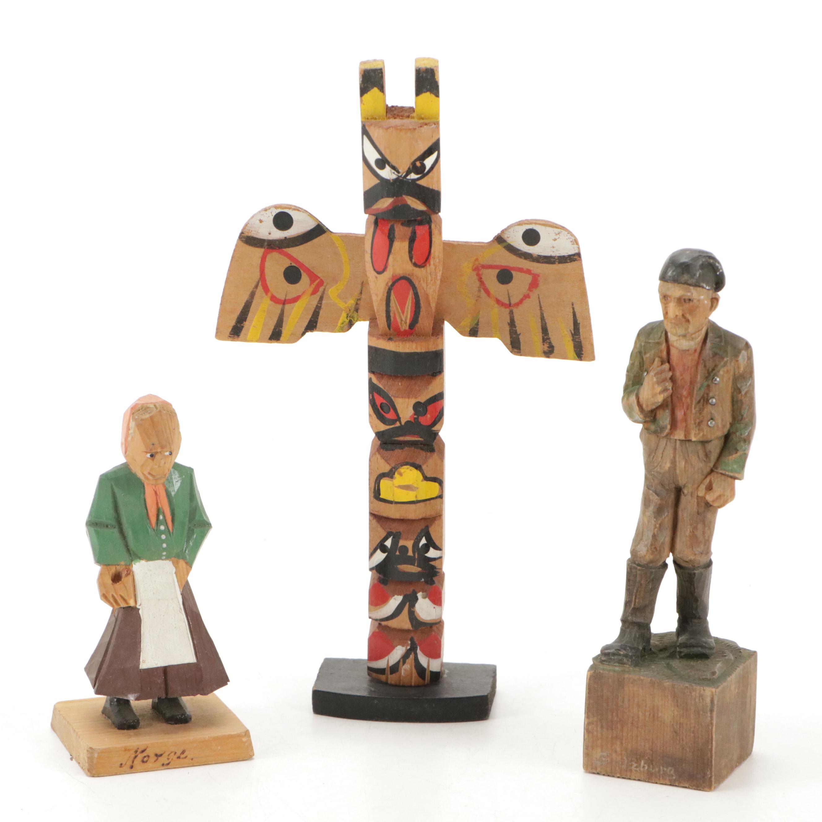 Japanese Kokeshi Doll, Southeast Asian Marionette, and More Collectibles