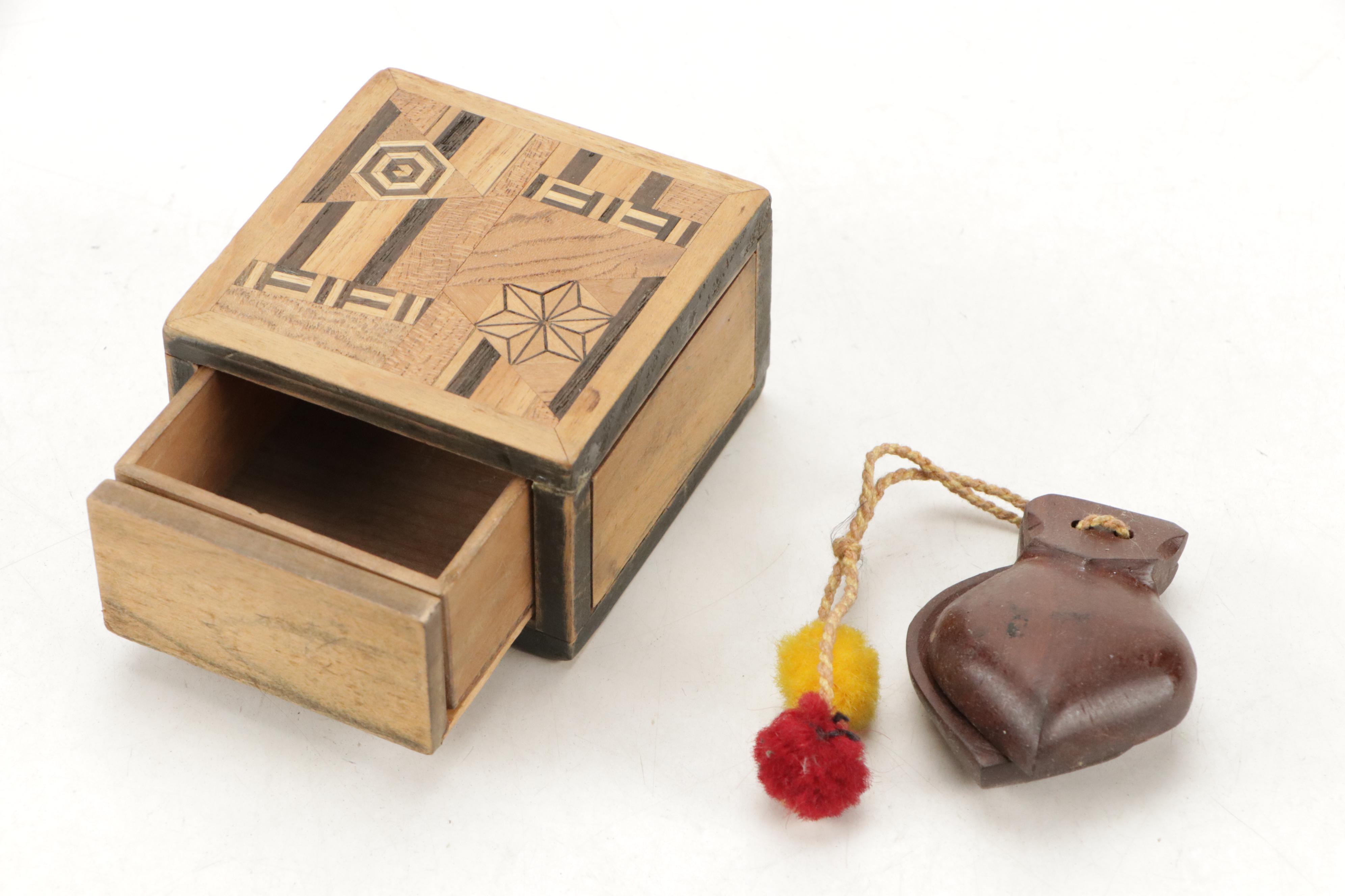 Japanese Kokeshi Doll, Southeast Asian Marionette, and More Collectibles