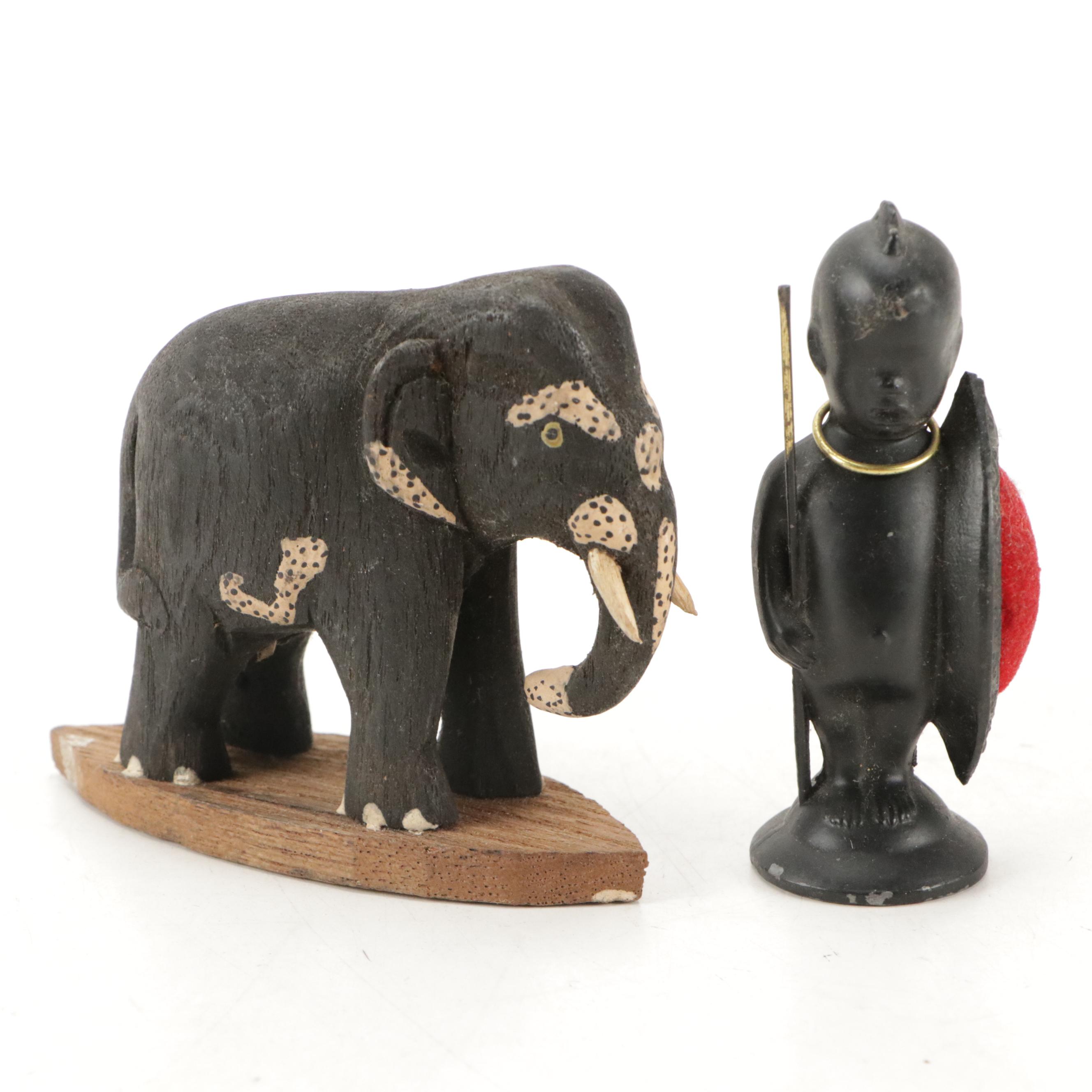 Japanese Kokeshi Doll, Southeast Asian Marionette, and More Collectibles