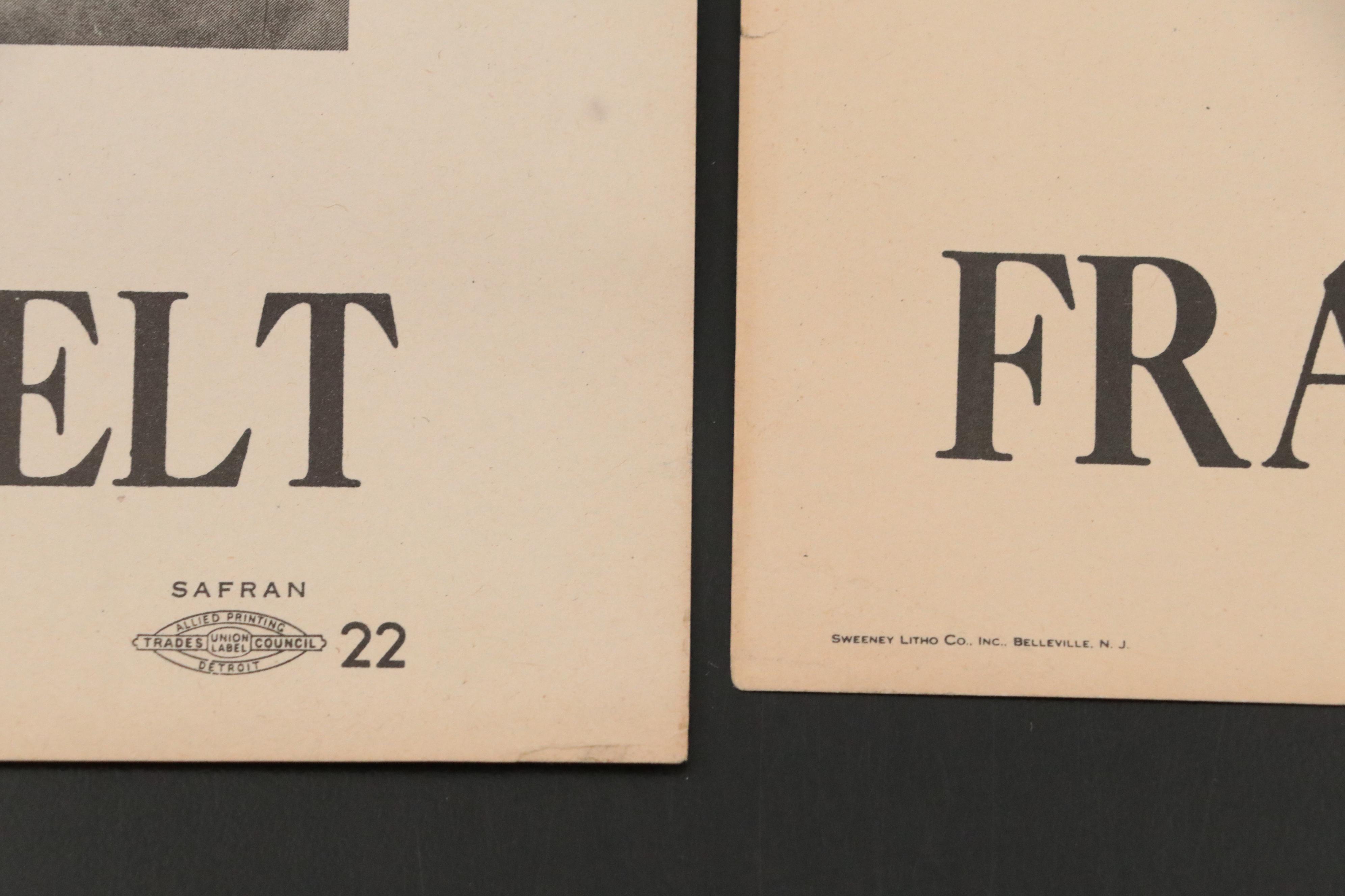 Original FDR, John Kennedy and Lyndon Johnson Posters