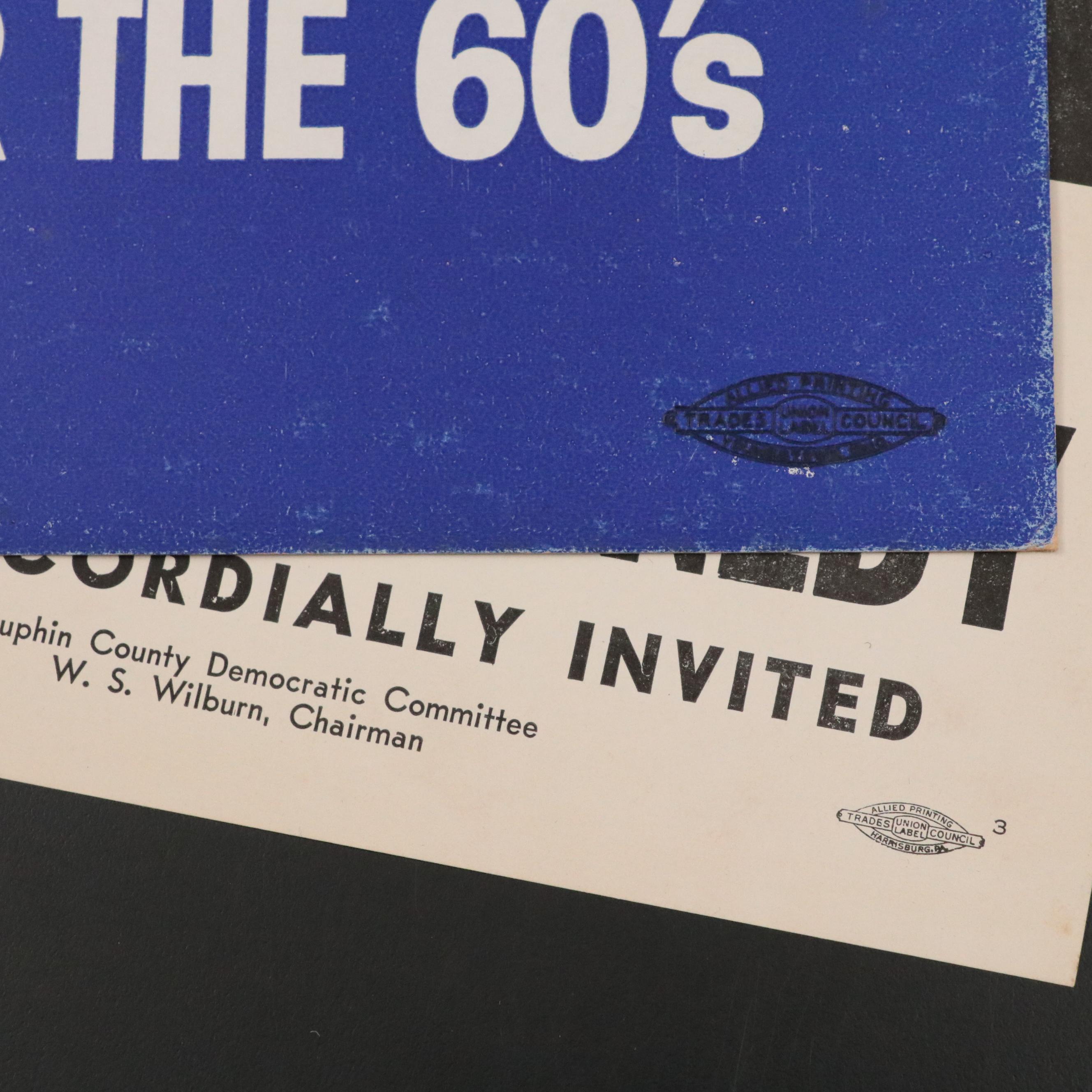 Original FDR, John Kennedy and Lyndon Johnson Posters