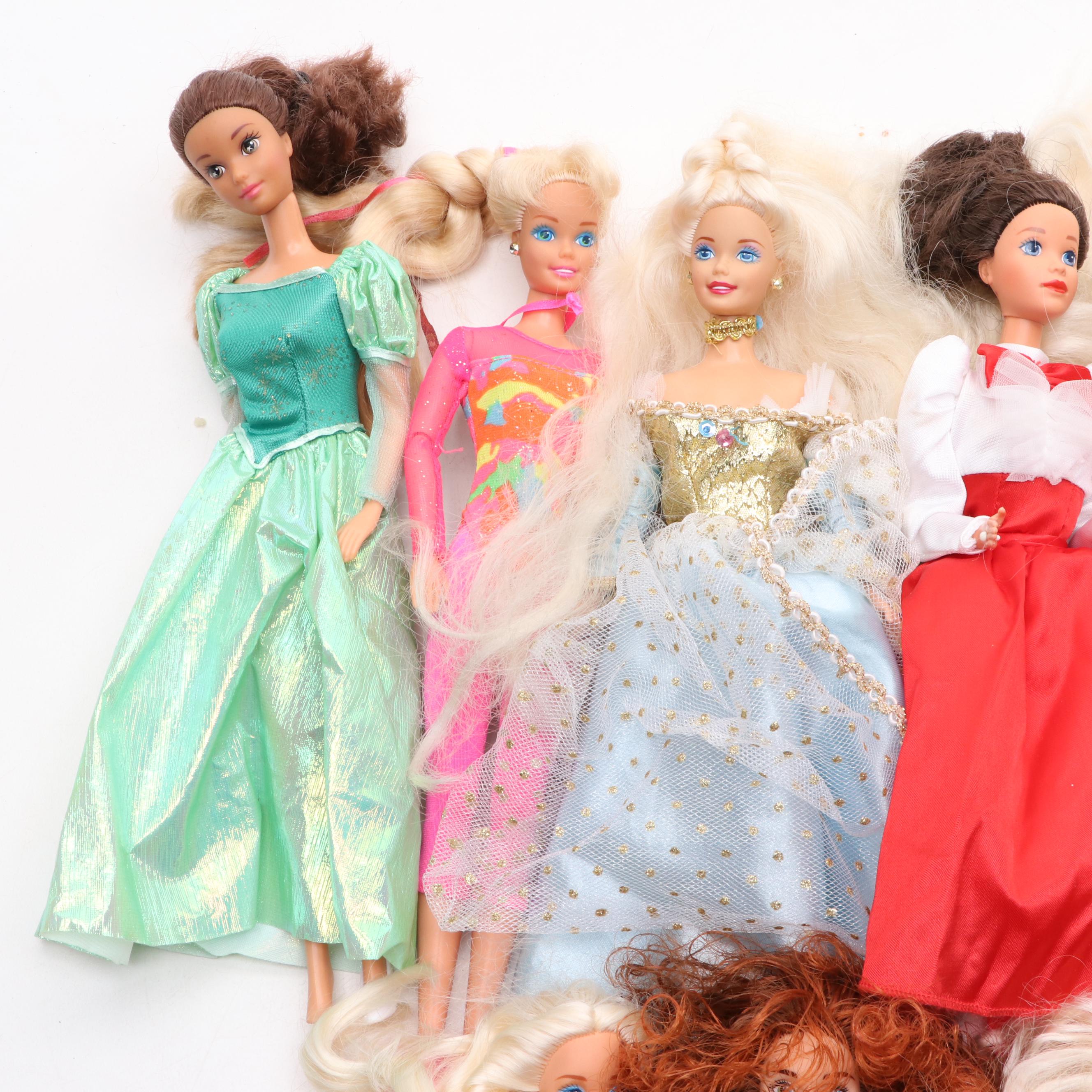 Galoob "Titanic Rose Doll DeWitt Bukate" with Barbie and Other Dolls