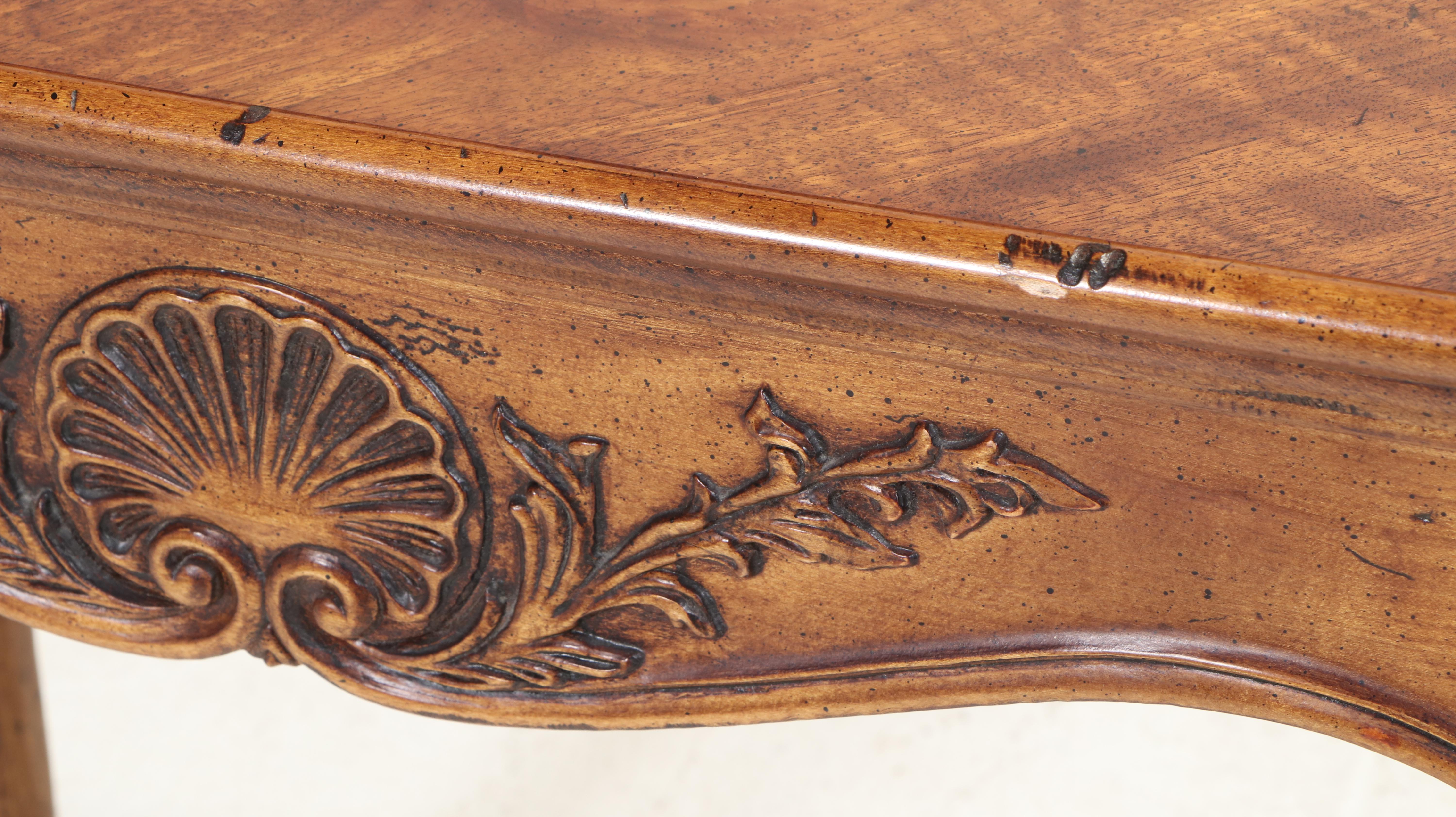 Henredon "Villandry" French Provincial Style Walnut and Maple Console Table