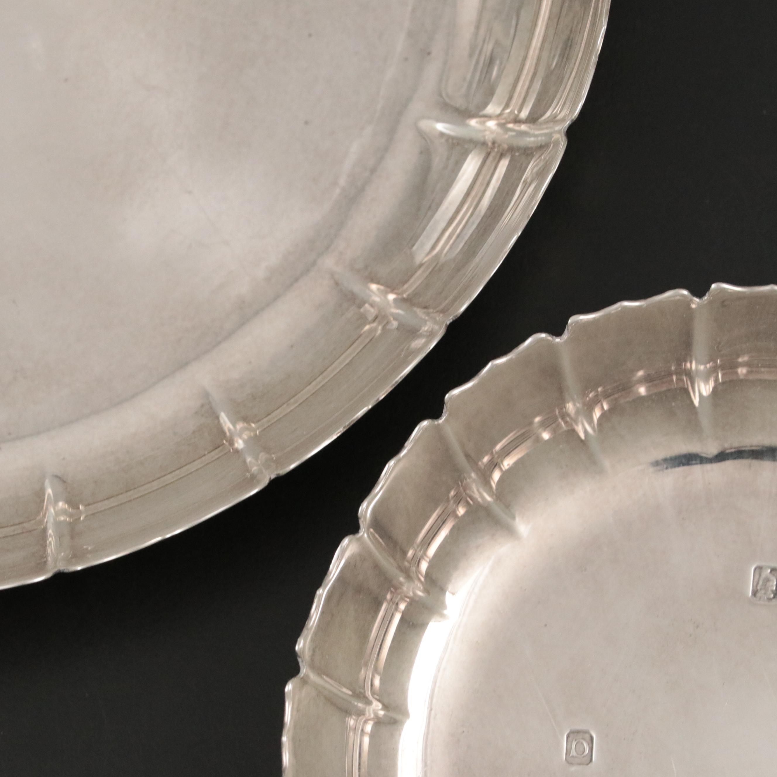 Irish Sterling Silver Accent Bowls with Lobed Petal Rims, Circa 1970 | EBTH