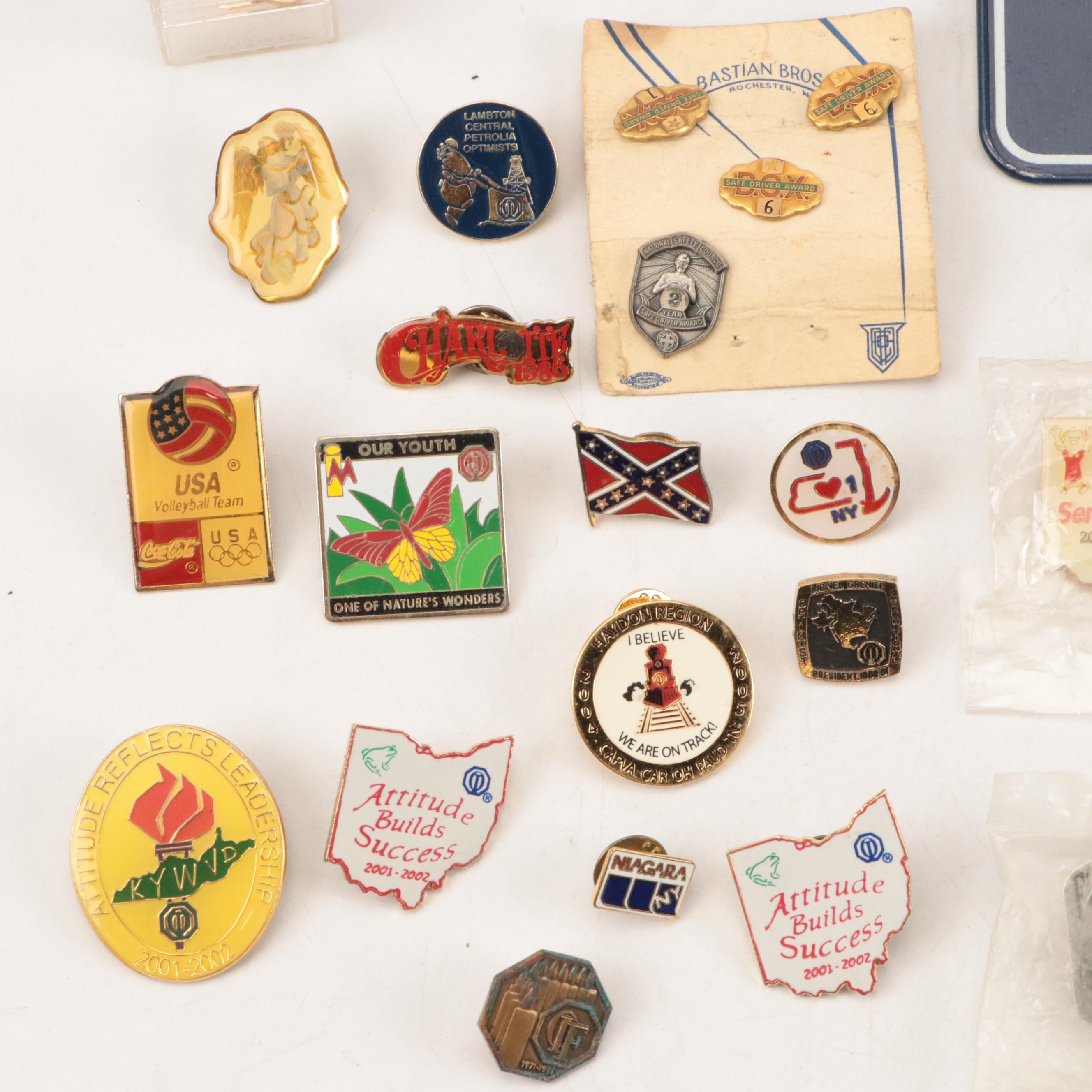 Souvenir License Plates, Pins, and More, 20th Century