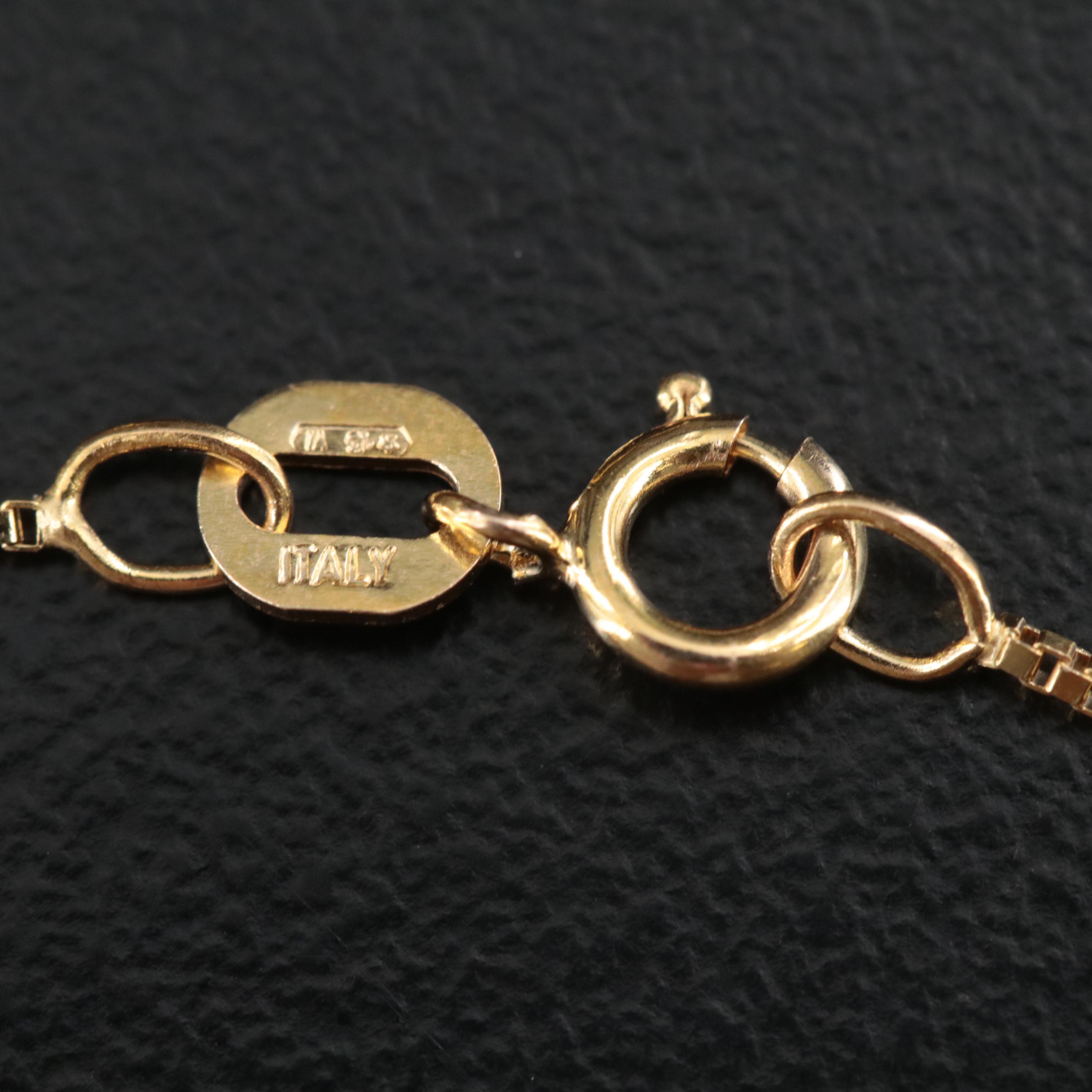 14K 0.11 CT Diamond Heart Pendant Necklace