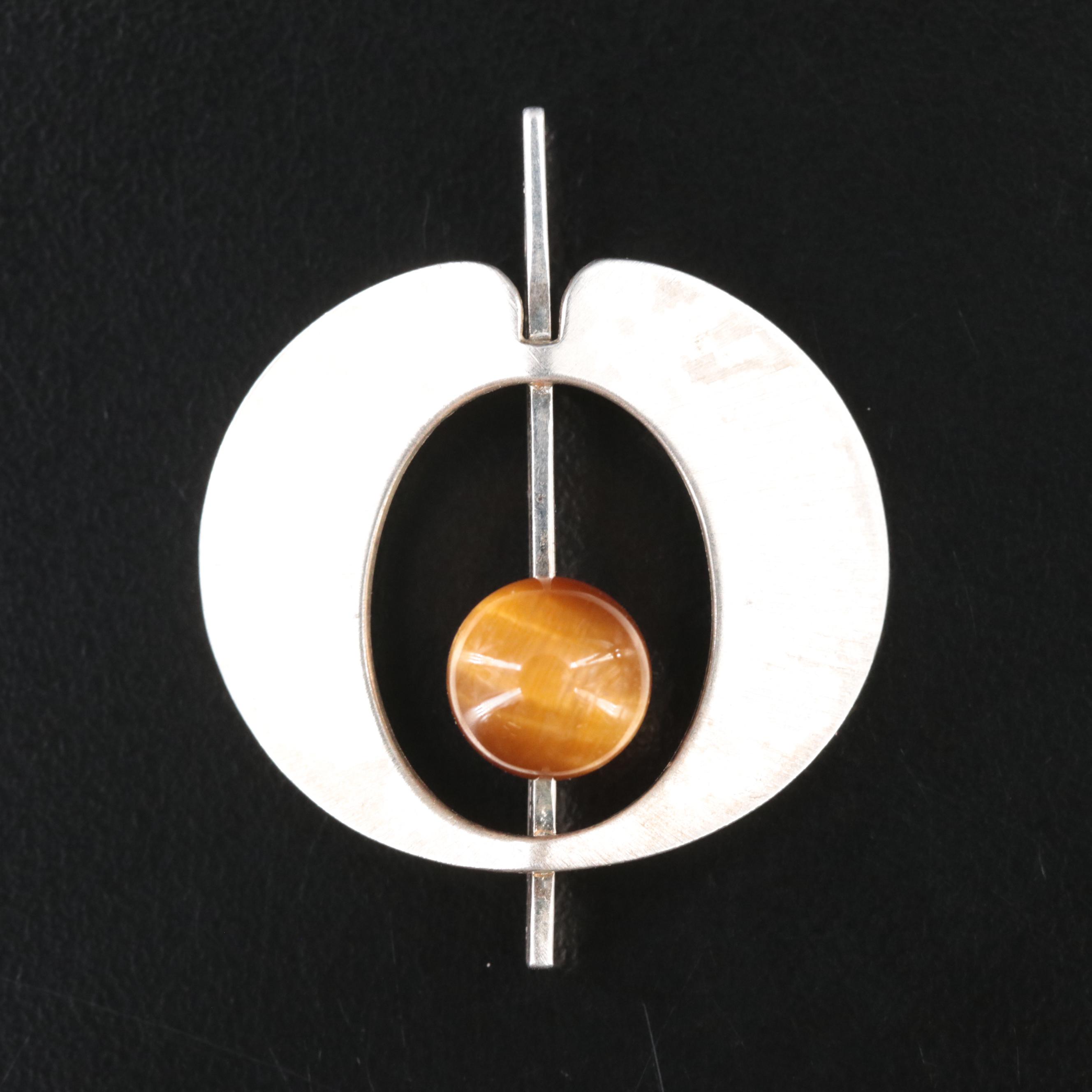 Sterling Tiger's Eye Pendant