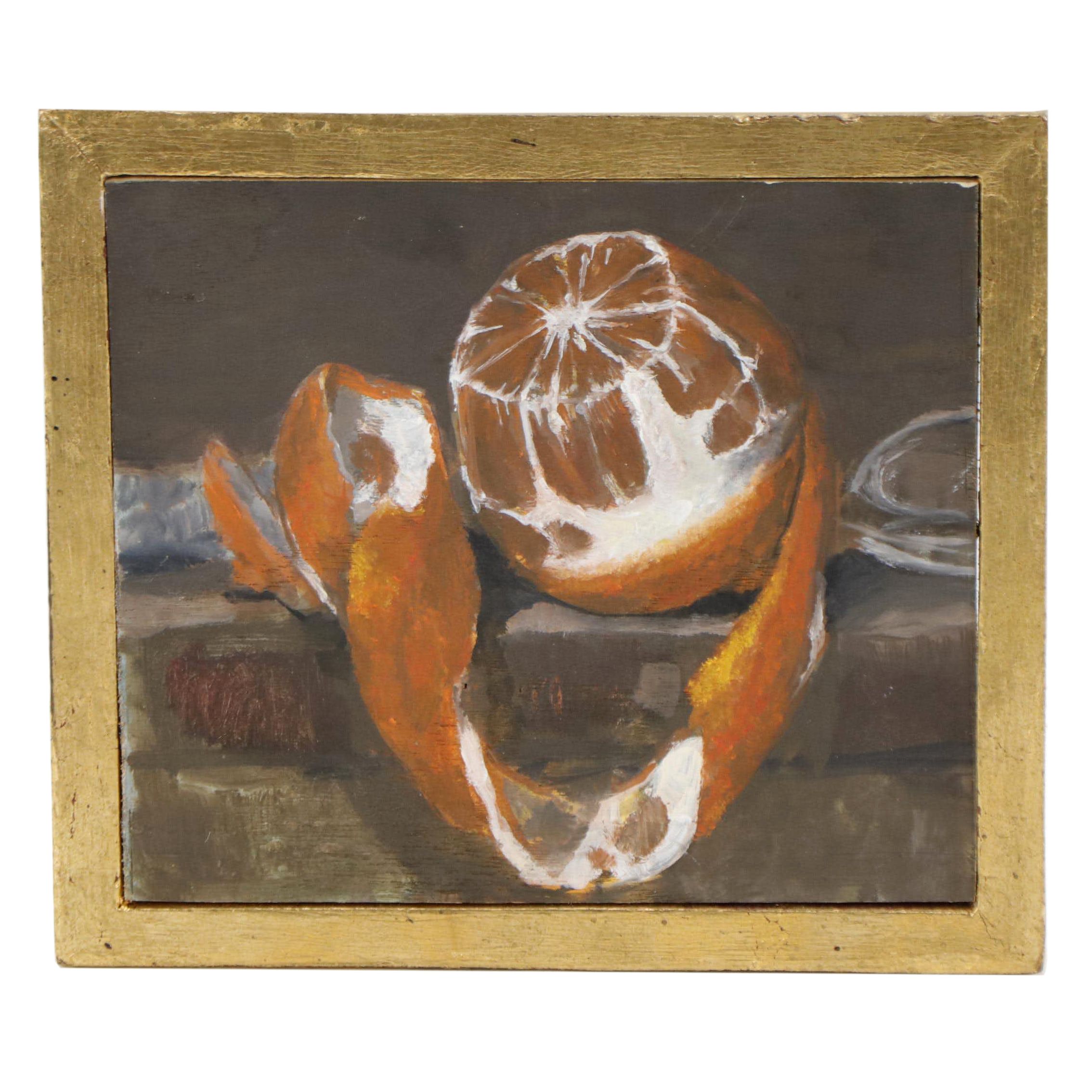 Howard R. Carr Oil Painting of Peeled Orange, 2000