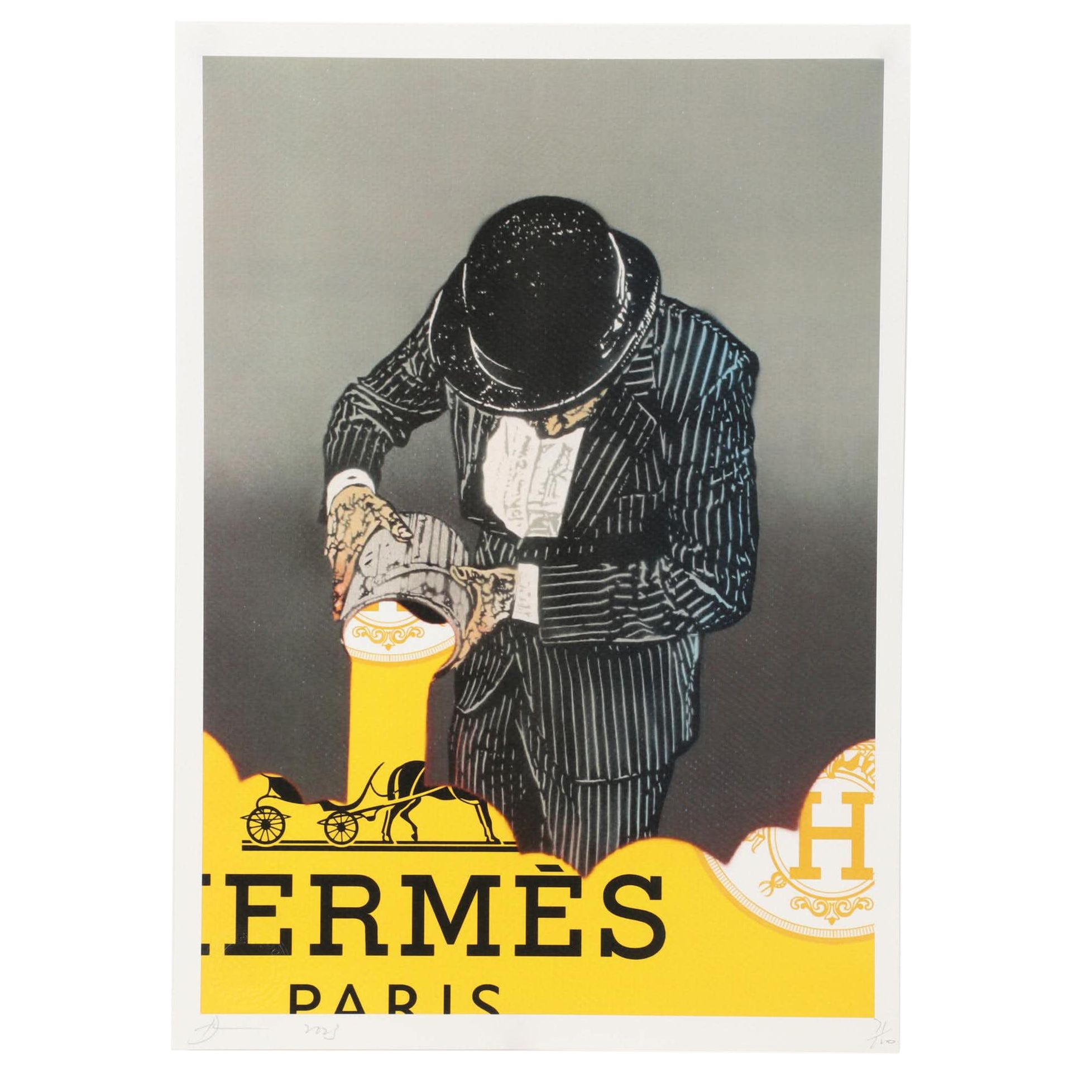 Death NYC Pop Art Graphic Print Homage to Hermès, 2023