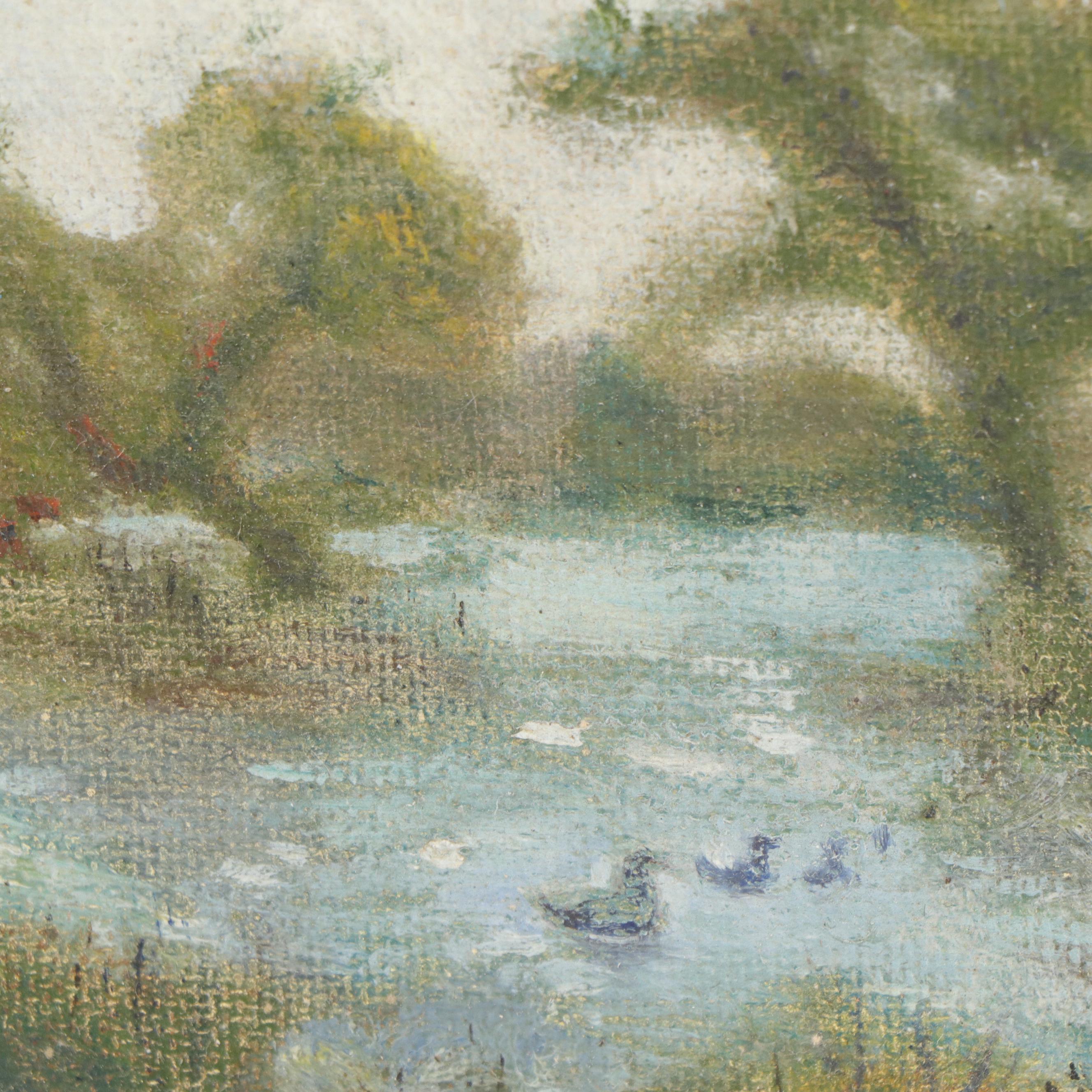 Pond Landscape Oil Painting