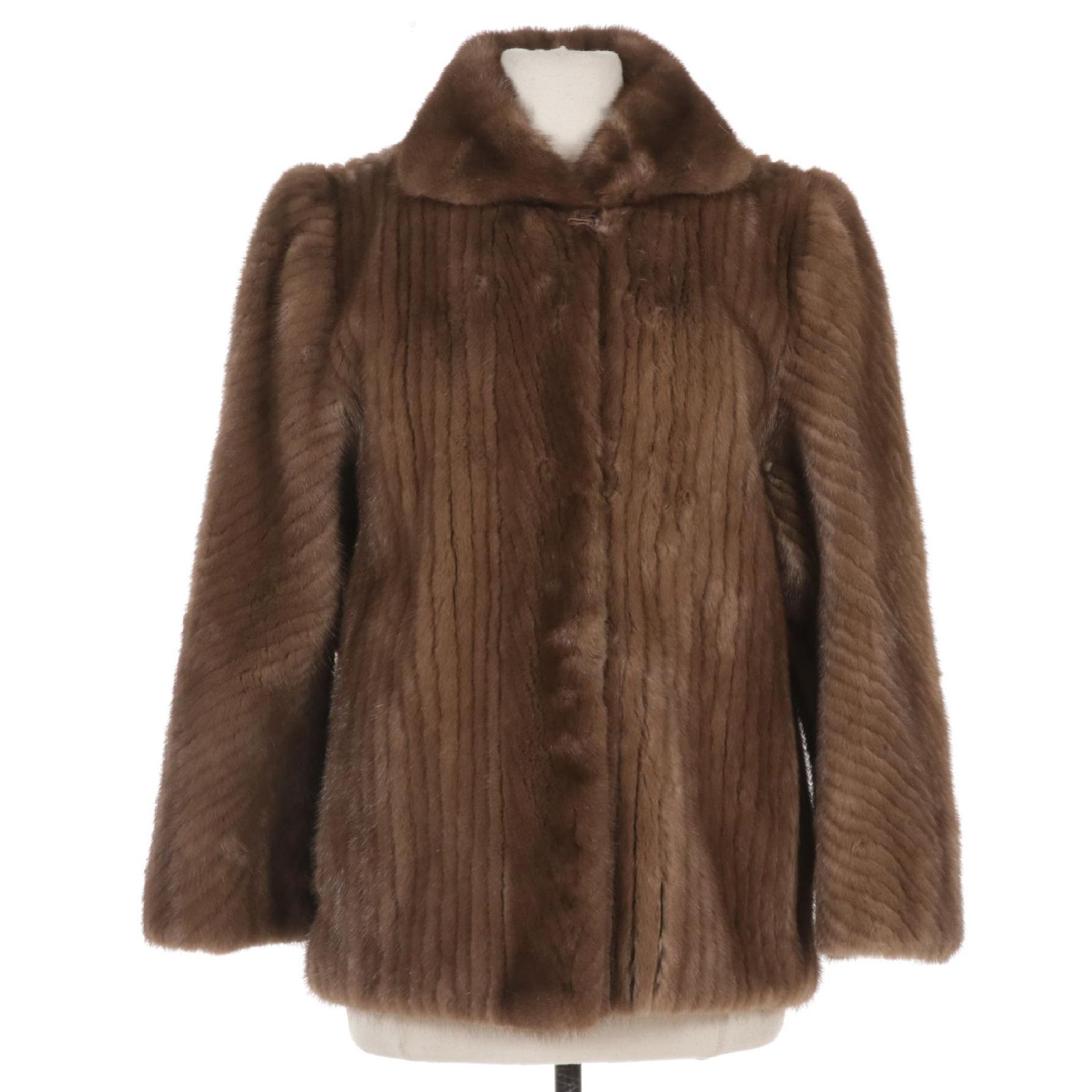 Ribbon Mink Fur Jacket