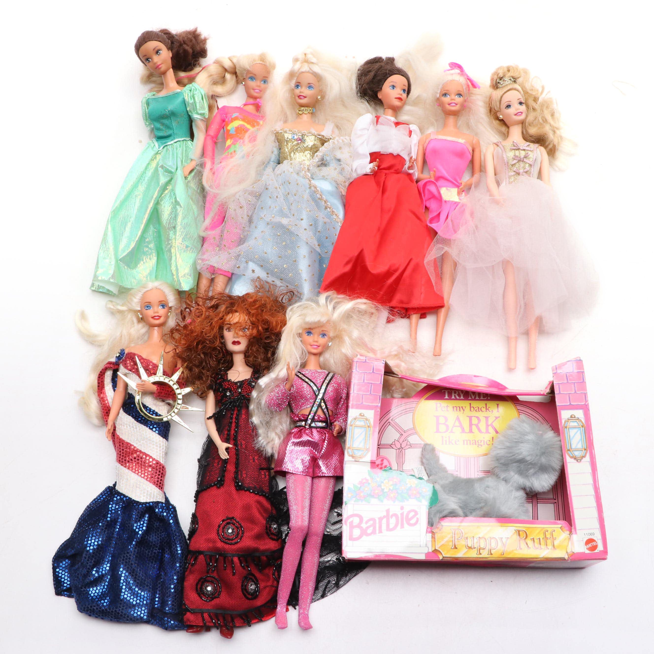 Galoob "Titanic Rose Doll DeWitt Bukate" with Barbie and Other Dolls