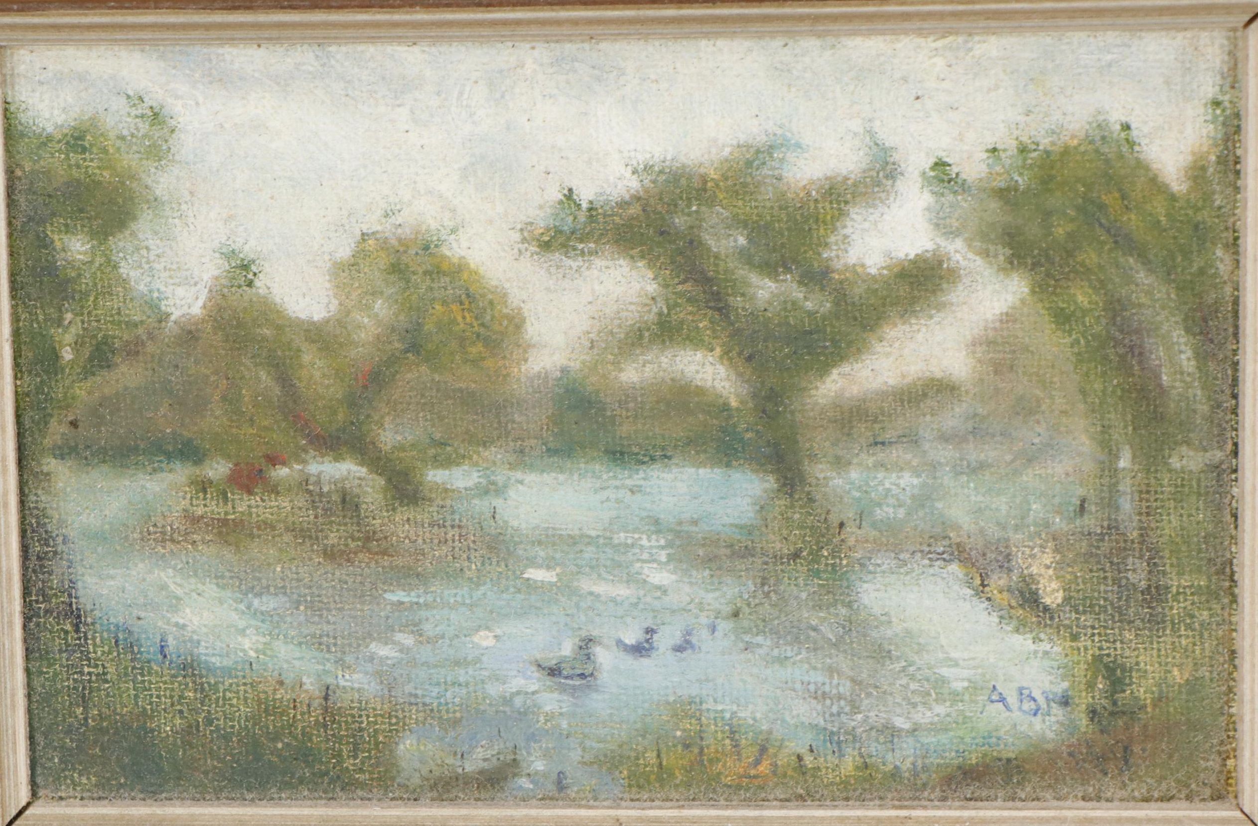 Pond Landscape Oil Painting
