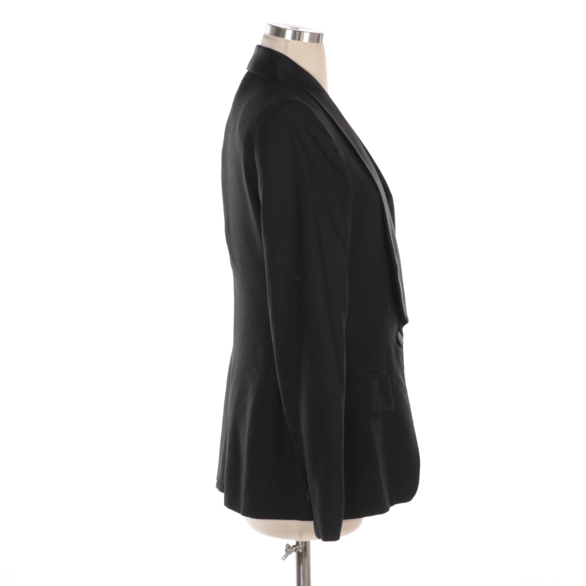 Gucci Black Silk Single-Button Tuxedo Jacket