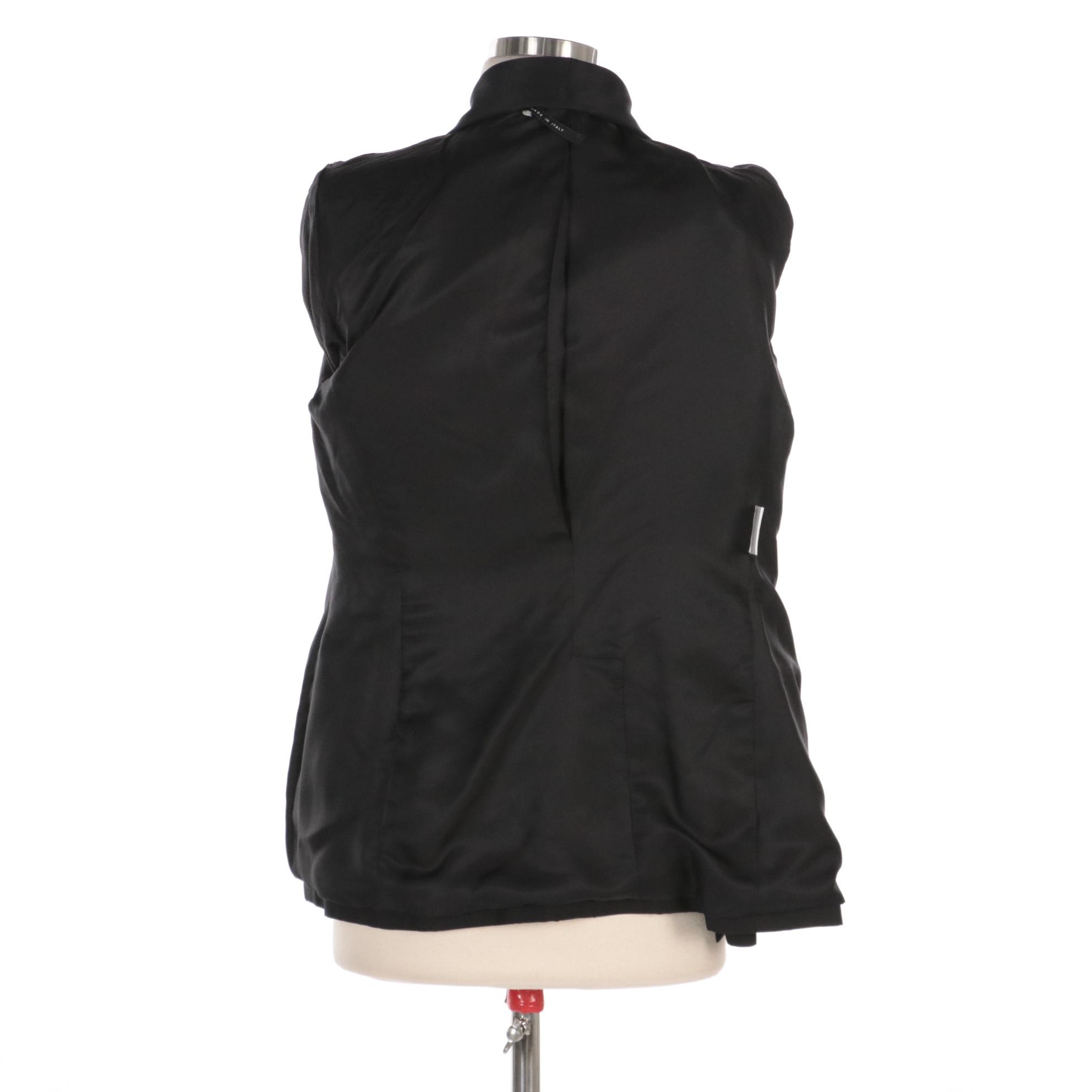 Gucci Black Silk Single-Button Tuxedo Jacket