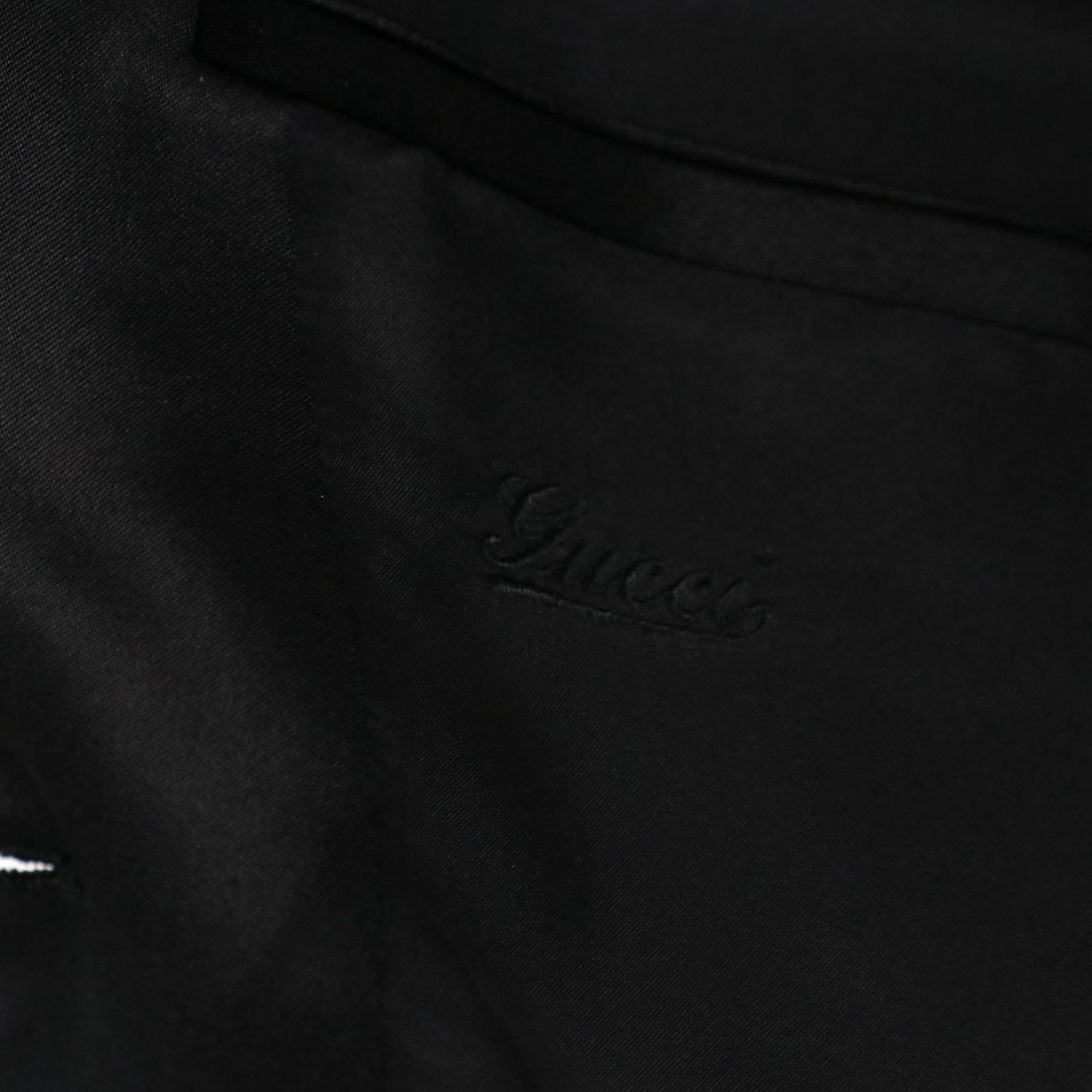 Gucci Black Silk Single-Button Tuxedo Jacket