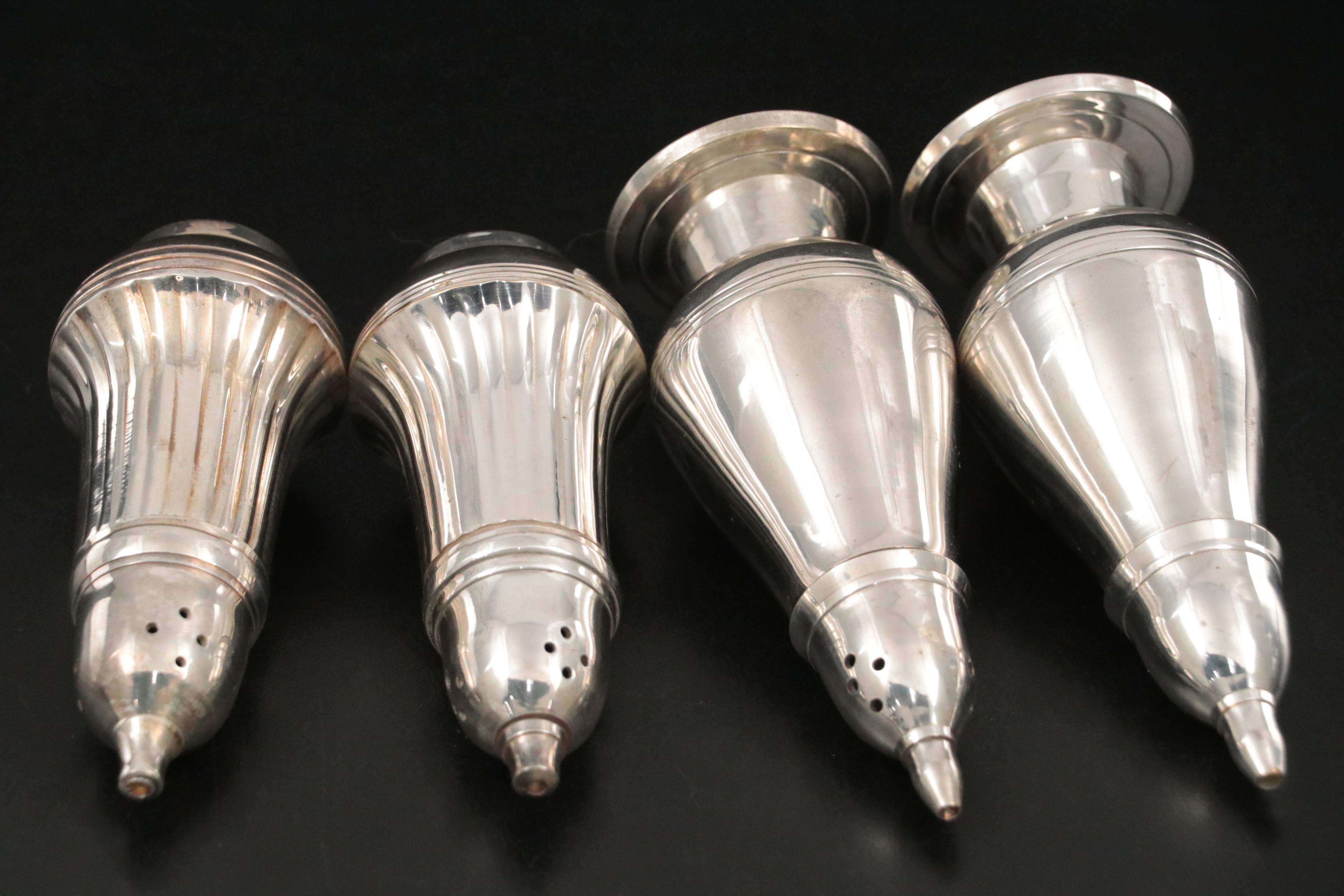 Two's Company Silver Plate Shakers with Silver Plate Shaker and Butter Dish