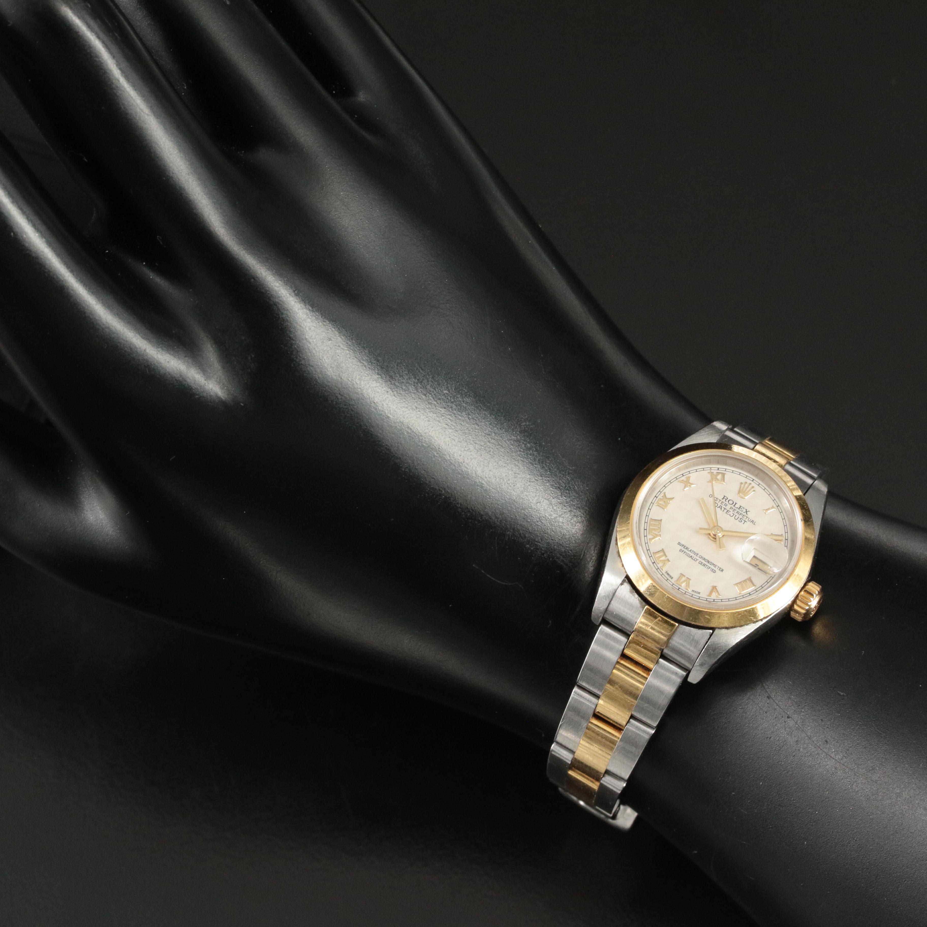 2004 Rolex Pyramid Roman Dial Datejust Watch