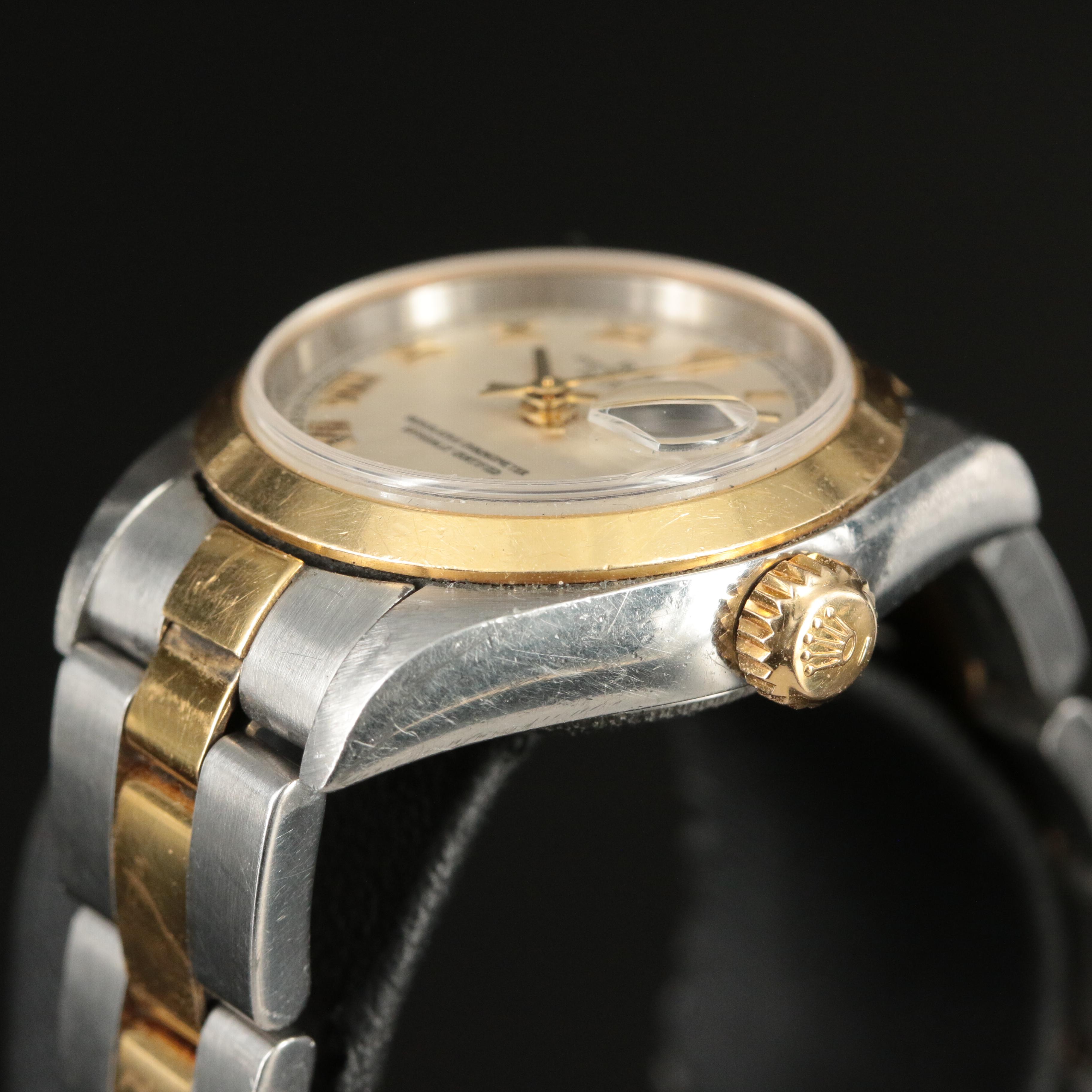 2004 Rolex Pyramid Roman Dial Datejust Watch