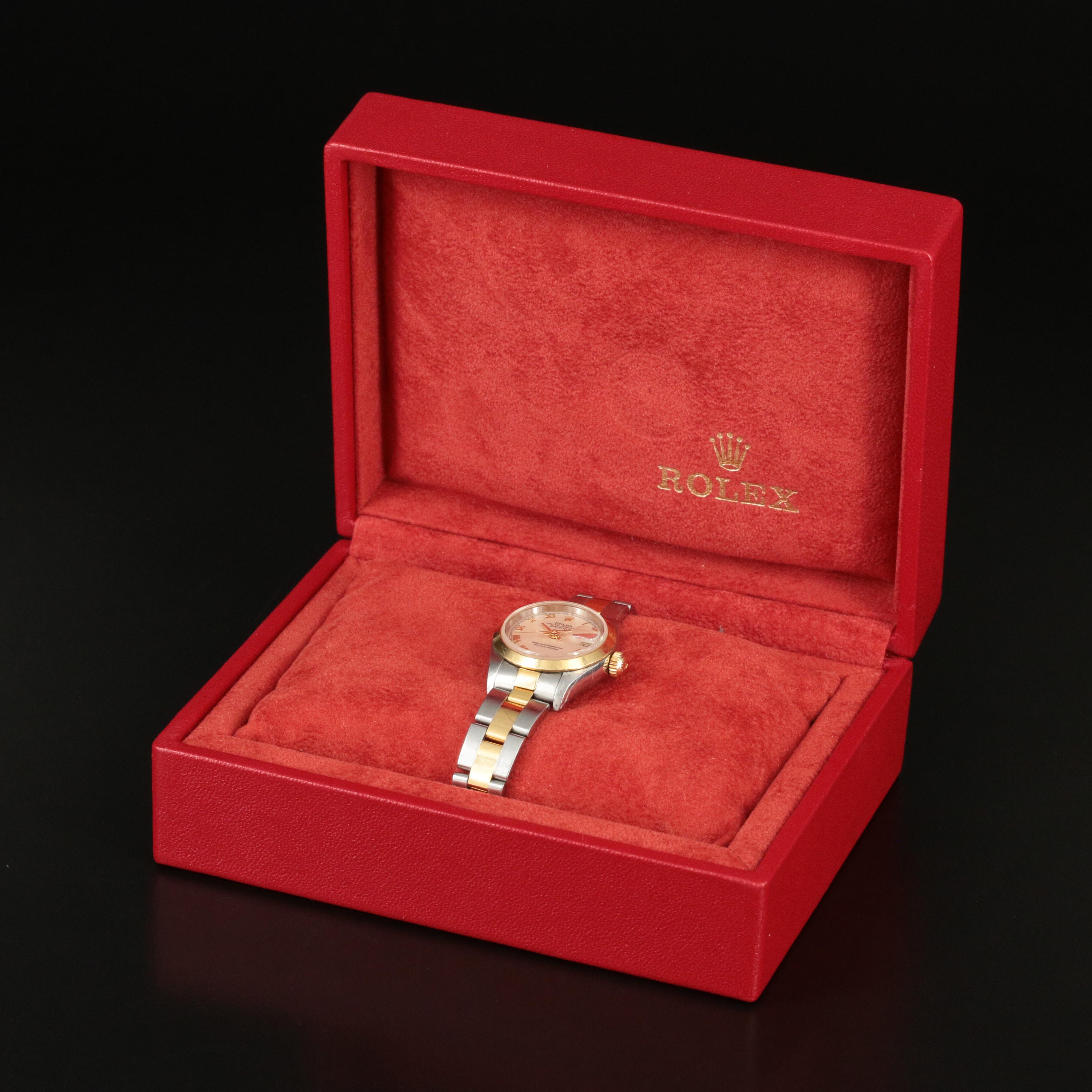 2004 Rolex Pyramid Roman Dial Datejust Watch