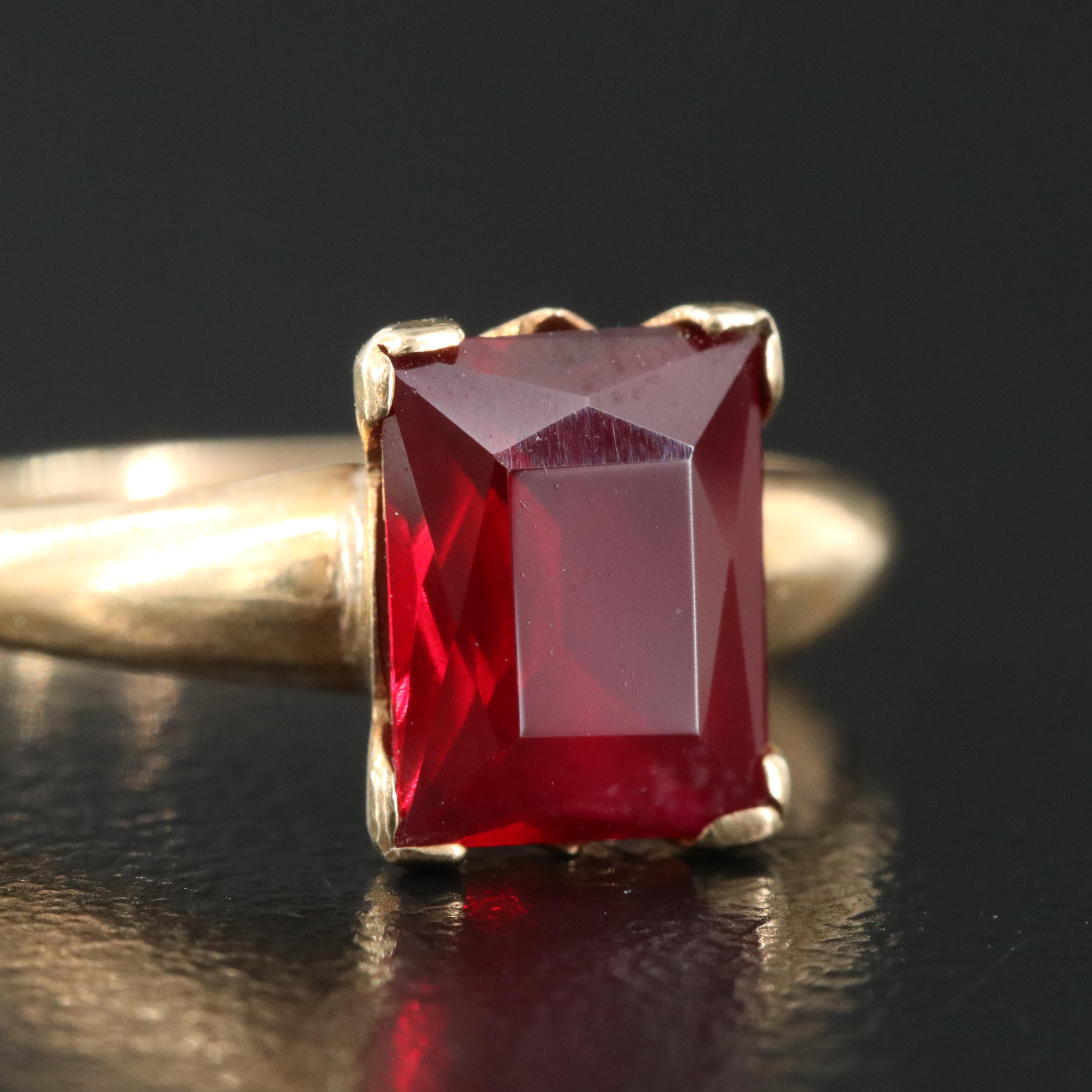 Vintage 10K Ruby Ring