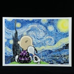Death NYC Pop Art Graphic Print of Snoopy and Charlie Brown