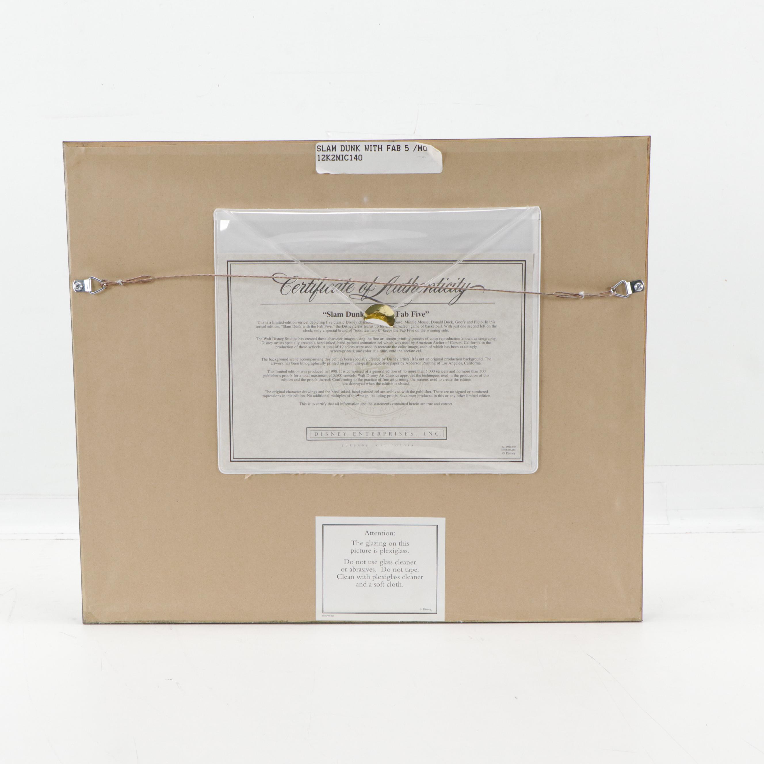 Disney Sericel "Slam Dunk with the Fab Five," 1998