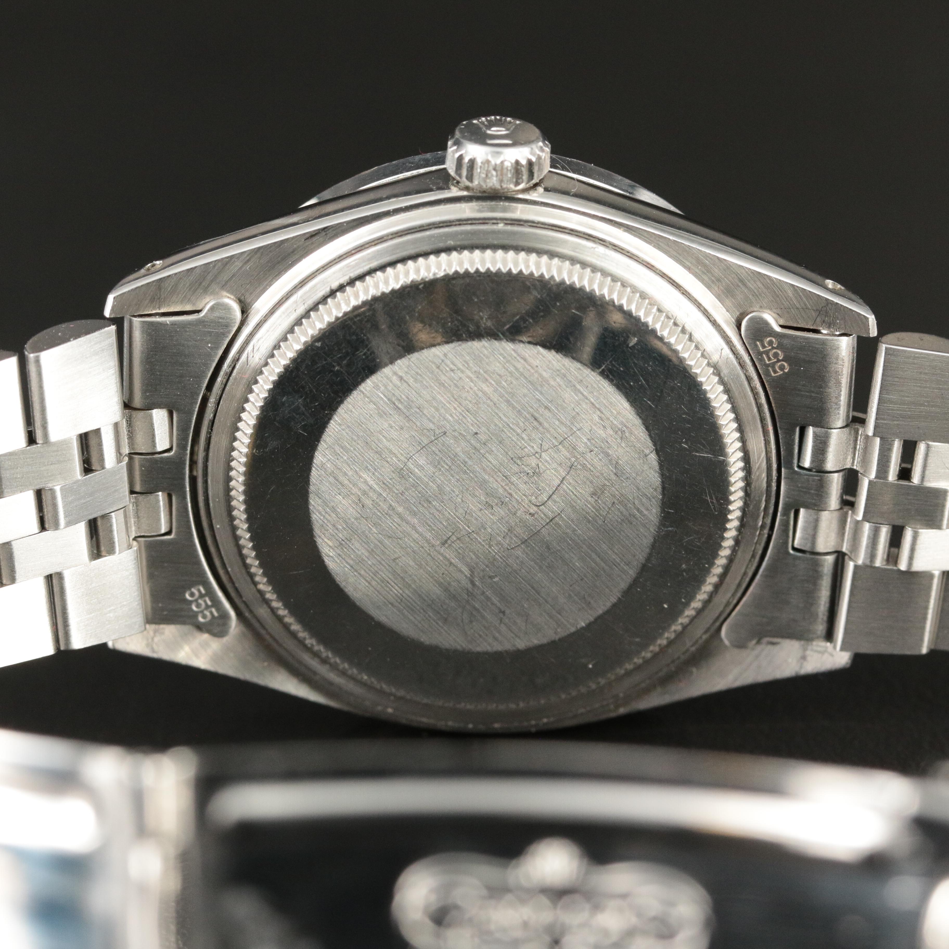 1977 Rolex Custom Diamond and Sapphire Bezel, Diamond Dial Datejust Watch