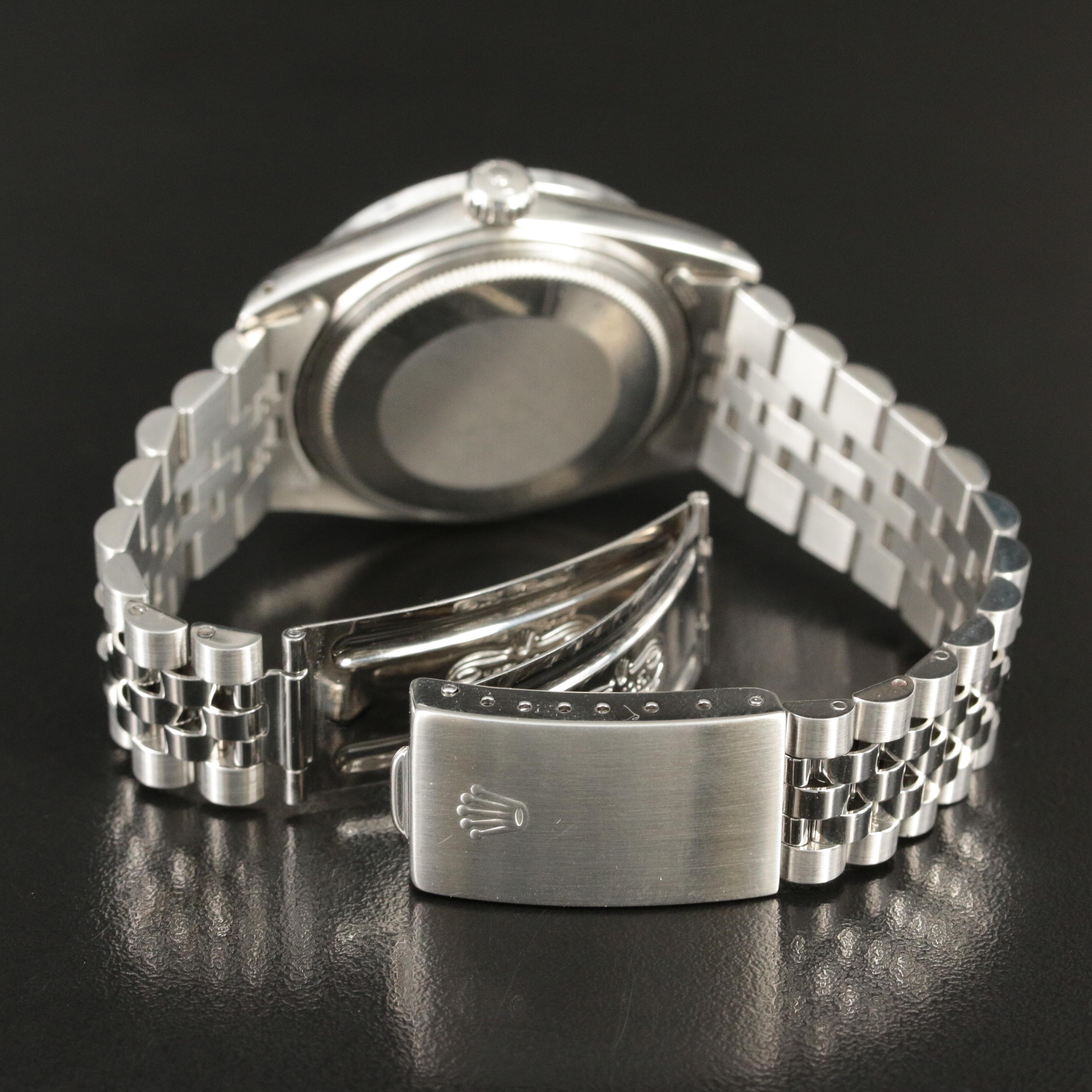 1977 Rolex Custom Diamond and Sapphire Bezel, Diamond Dial Datejust Watch