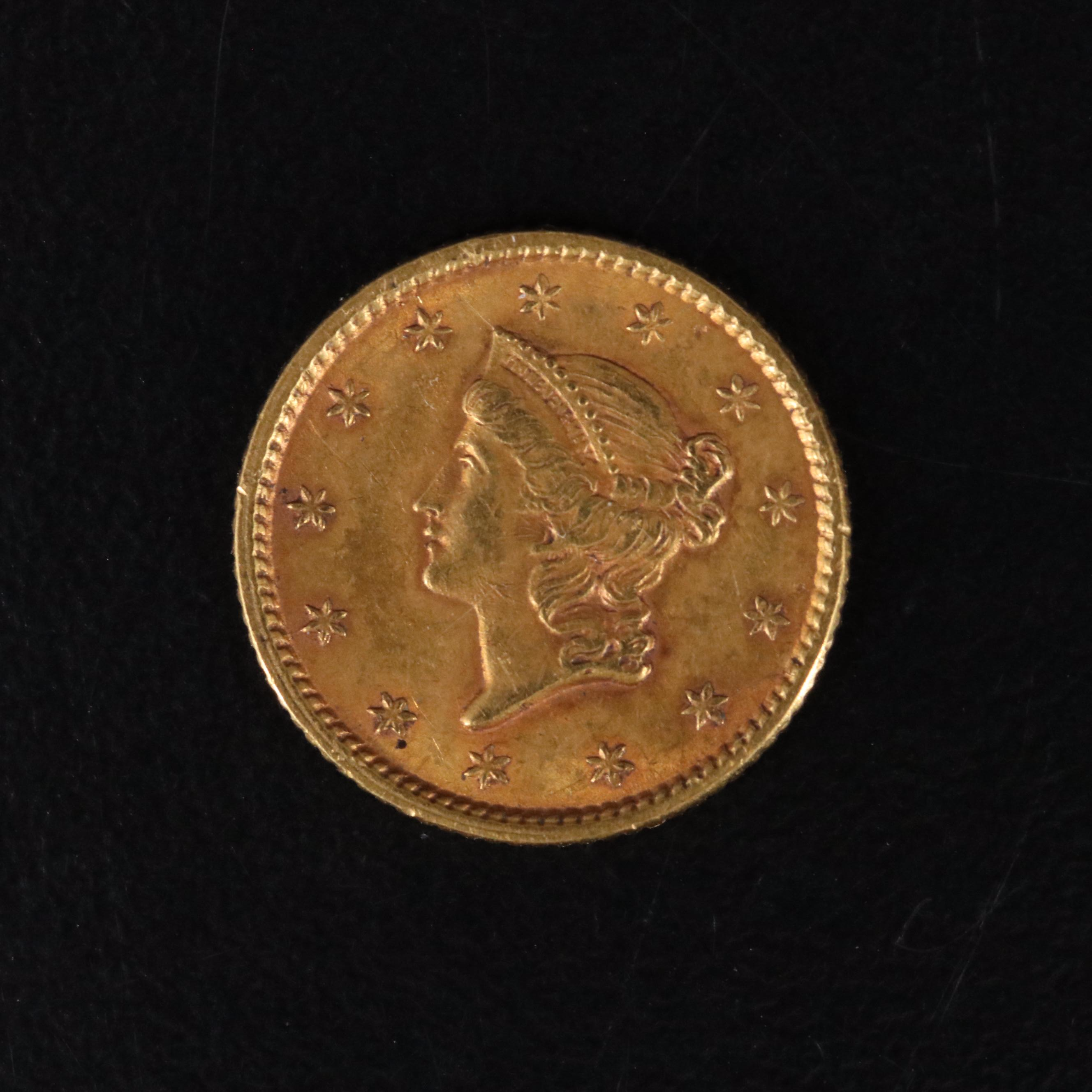 1853 Type 1, One Dollar Gold Coin